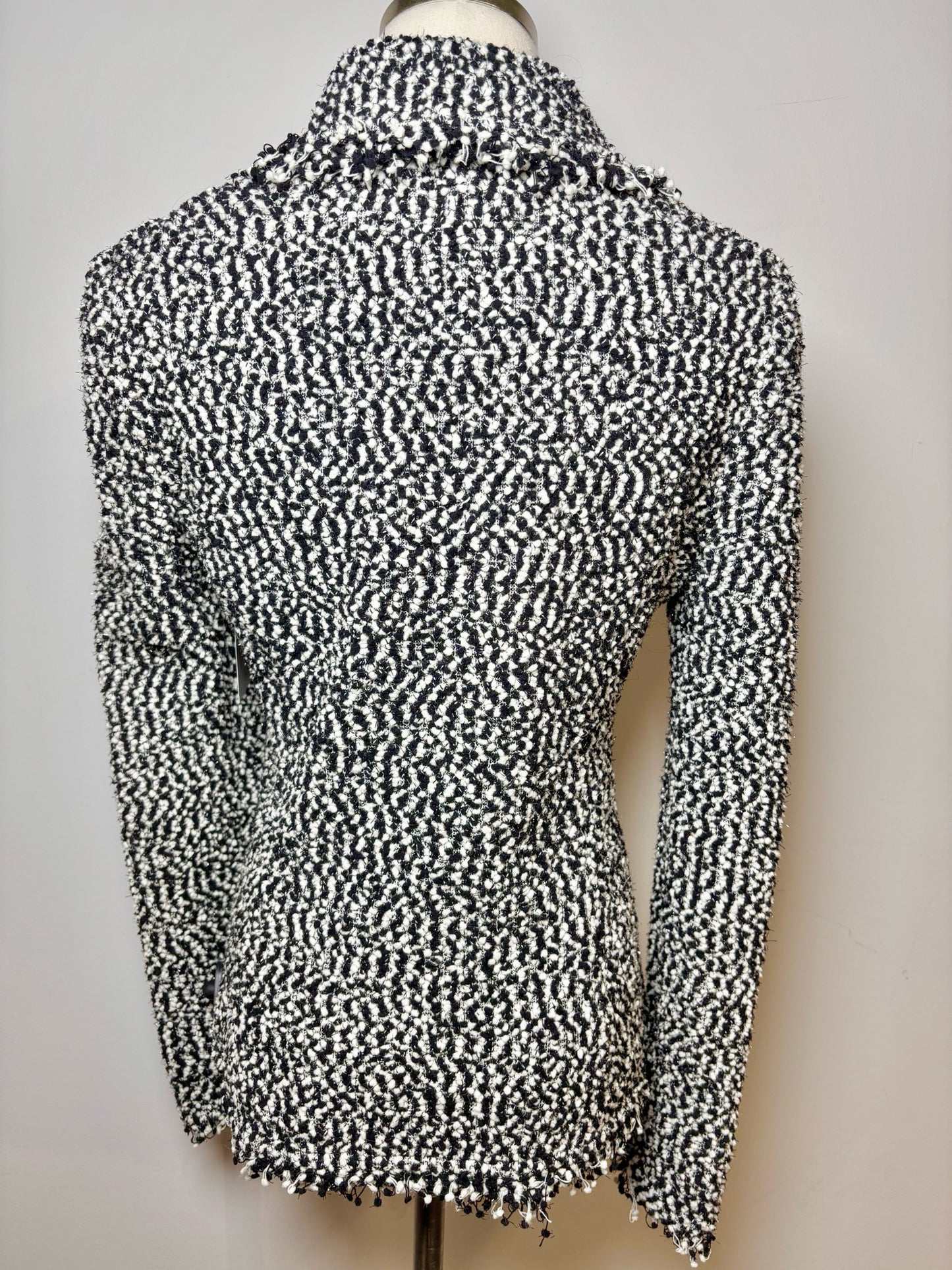 Women Size M St. John Multi-Color Boucle Wool Jacket