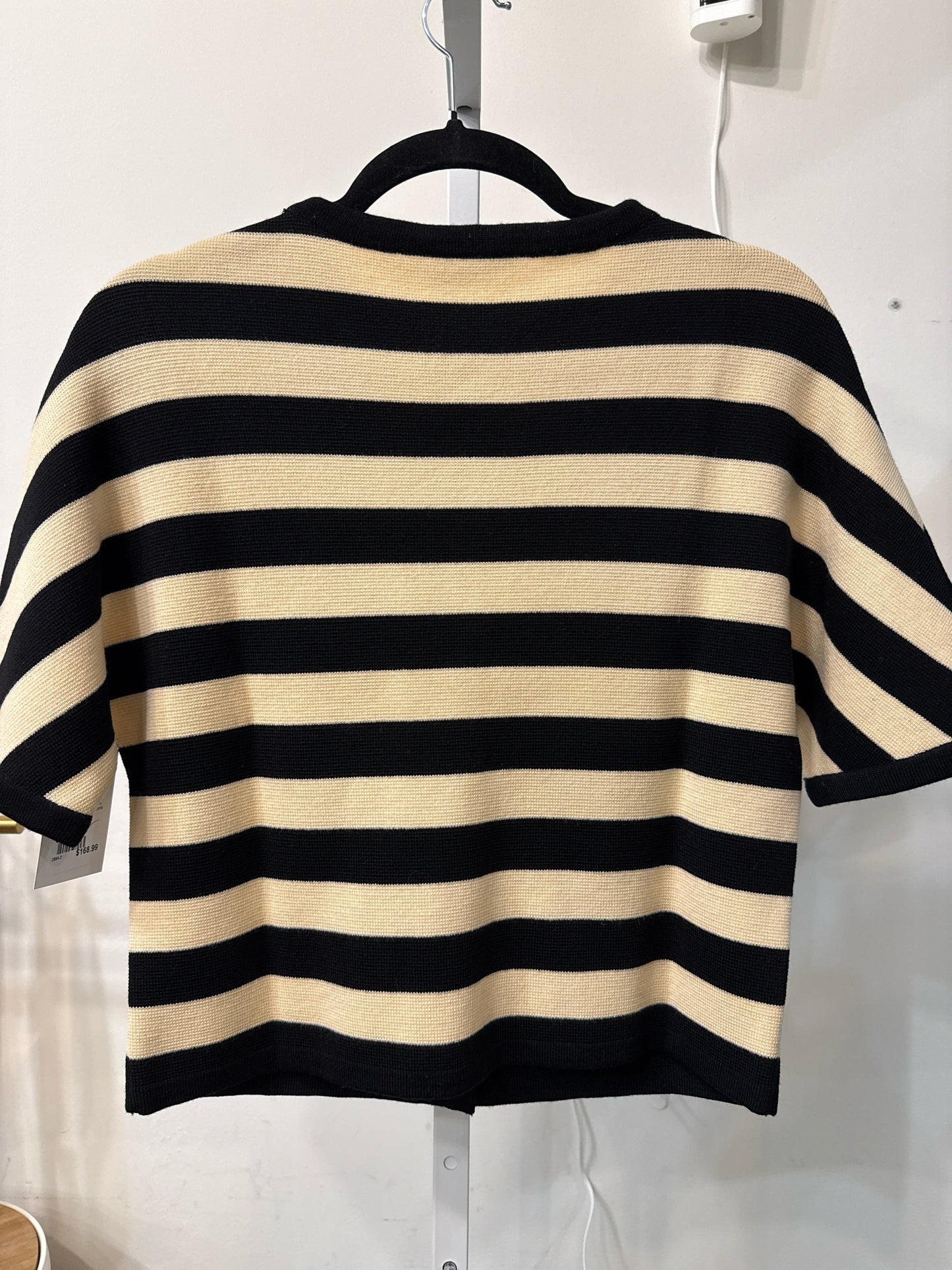 Women Size 8 Moschino Cheap and Chic Beige, black Striped Sweater