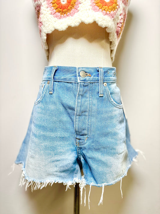 Women Size 27 (4) Madewell Light Blue Solid Shorts