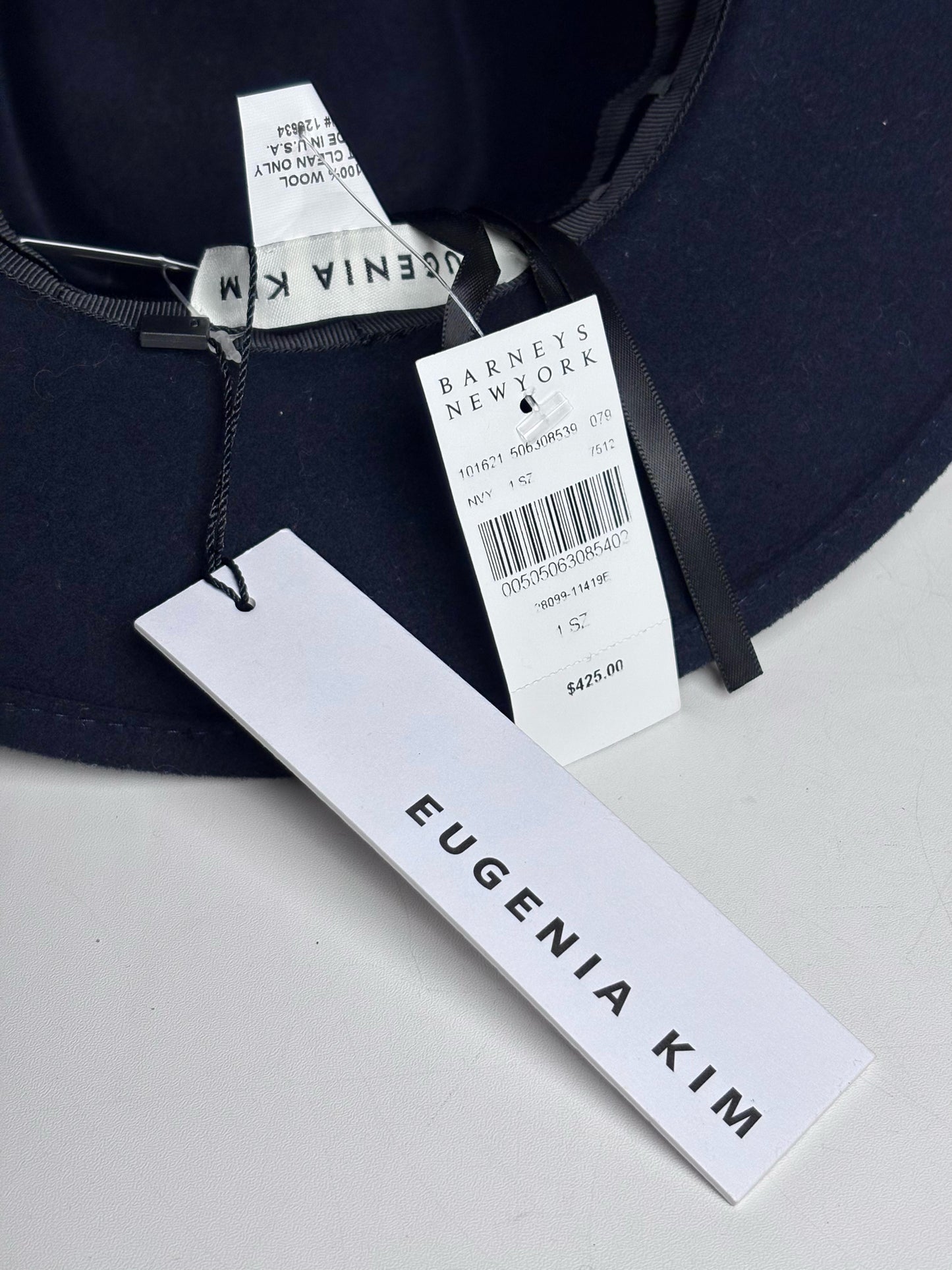 Eugenia Kim 100% Wool Navy Blue Hat