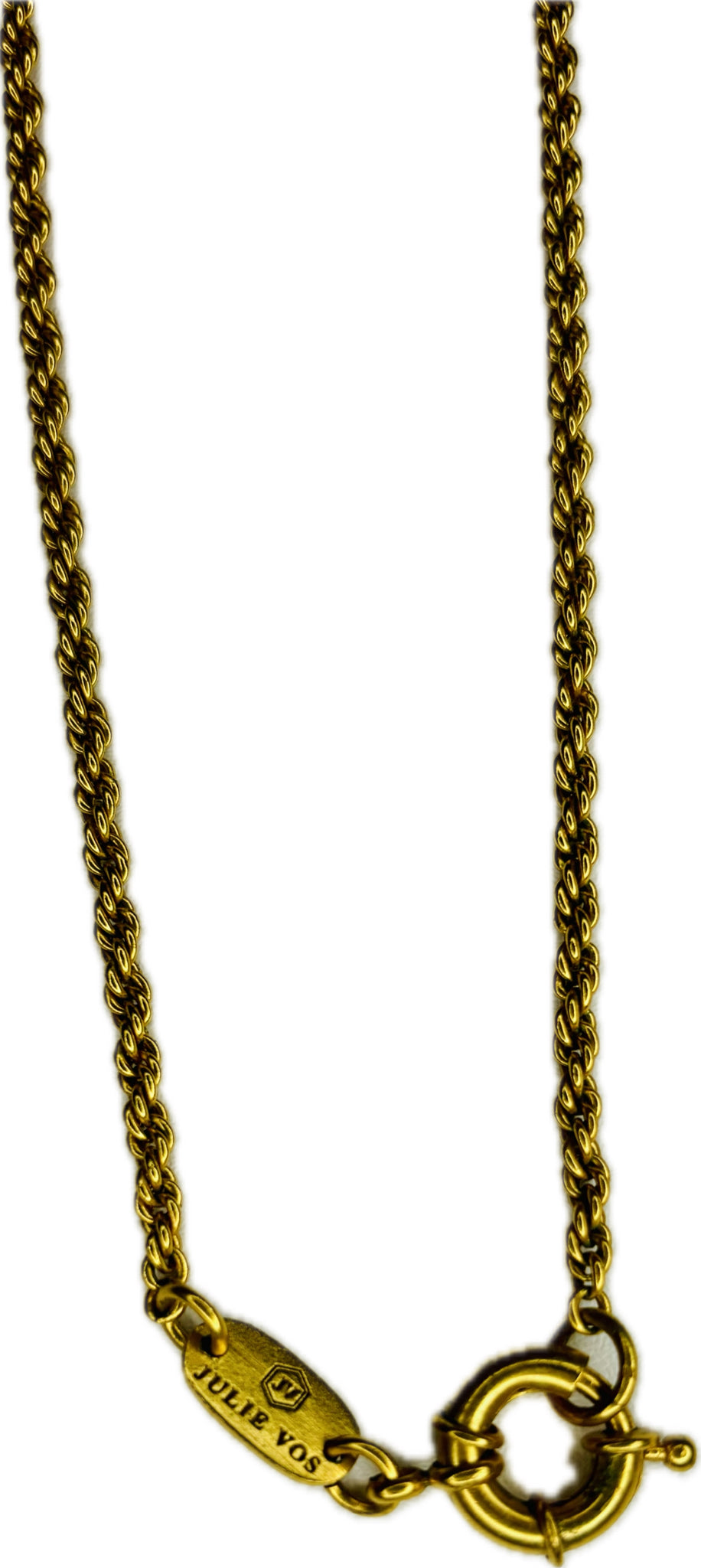 Julie Vos Gold Chalcedony Blue Necklace