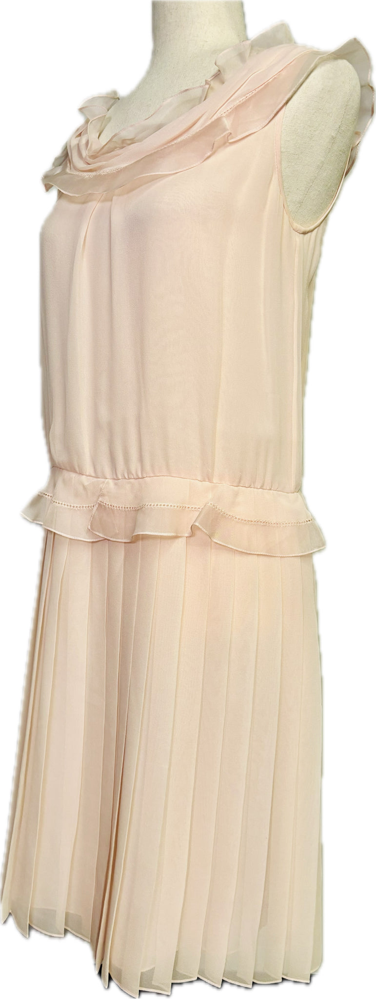Oscar de la Renta Silk Drop Waist Dress