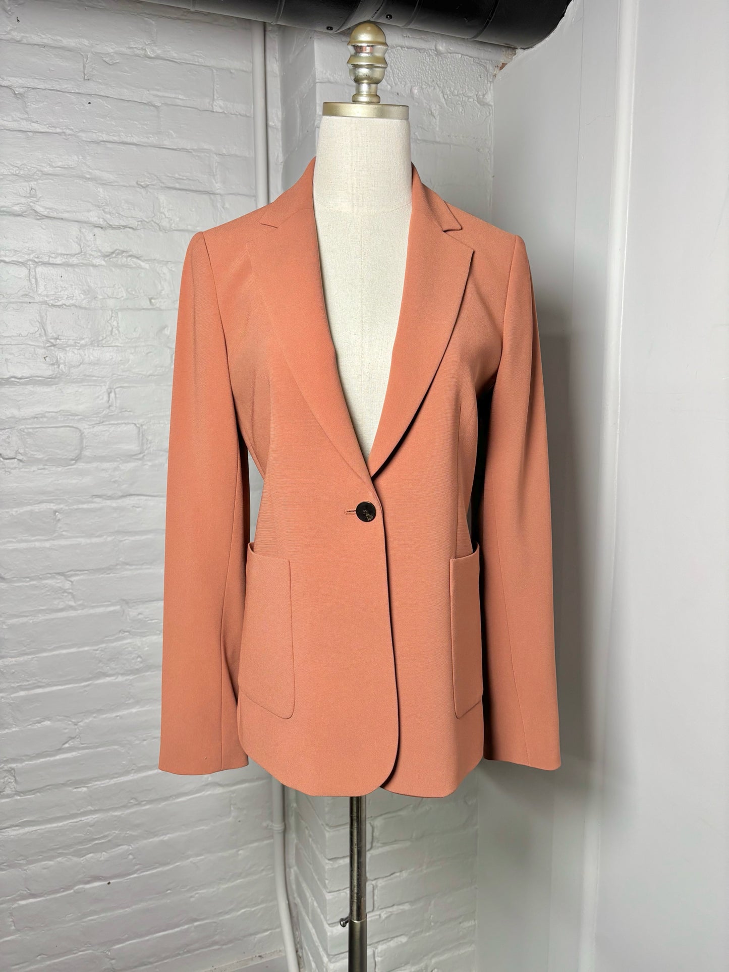 Women Size 6 Theory Terracotta Solid Blazer