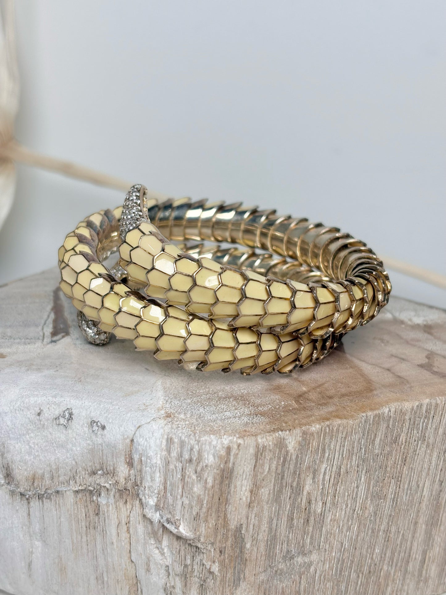 Enamel No Label Snake Scales Crystal Bracelet