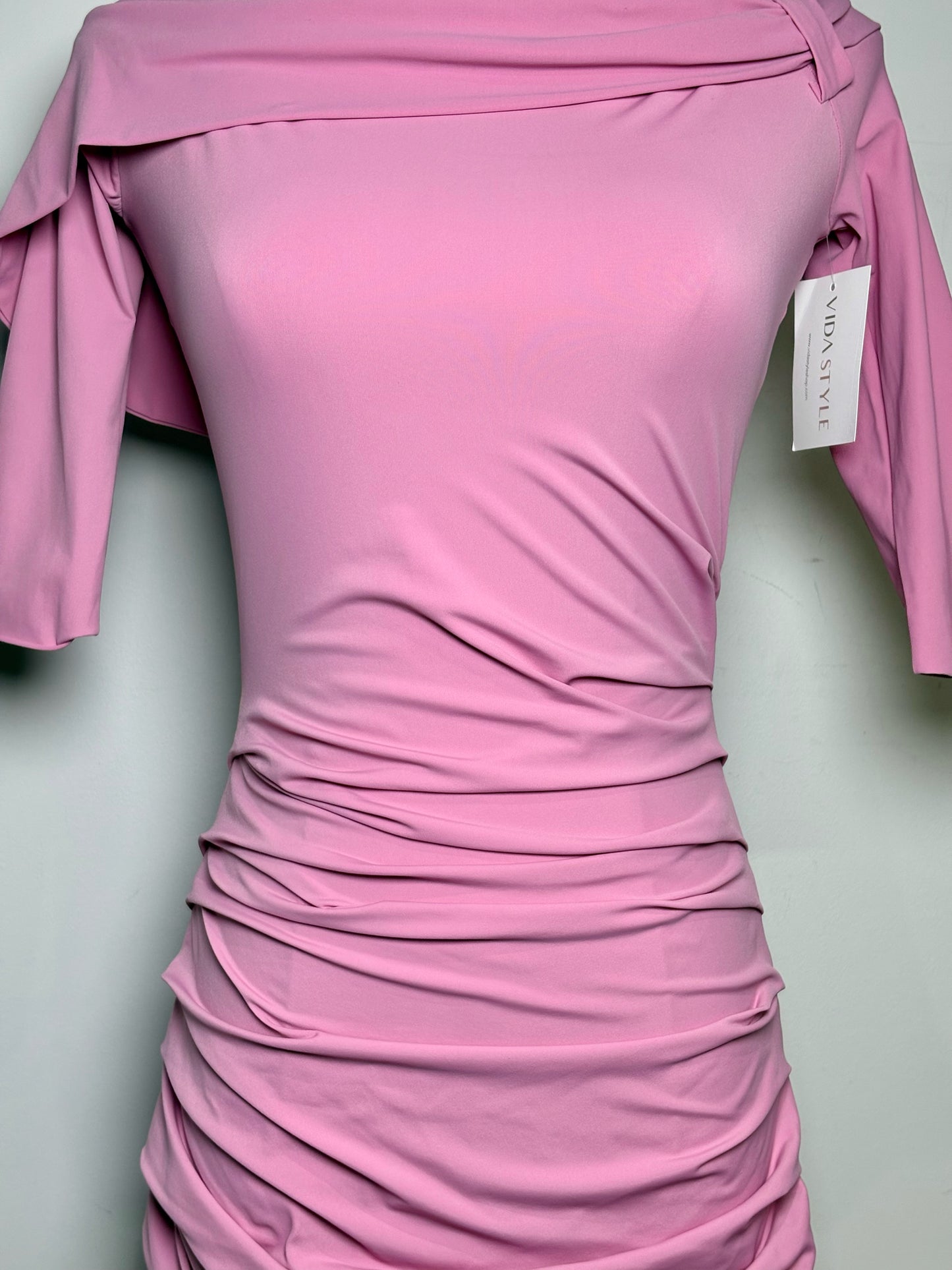 Women Size 38 Chiara Boni La Petite Robe Pink Solid Women's Pre-owned Dress