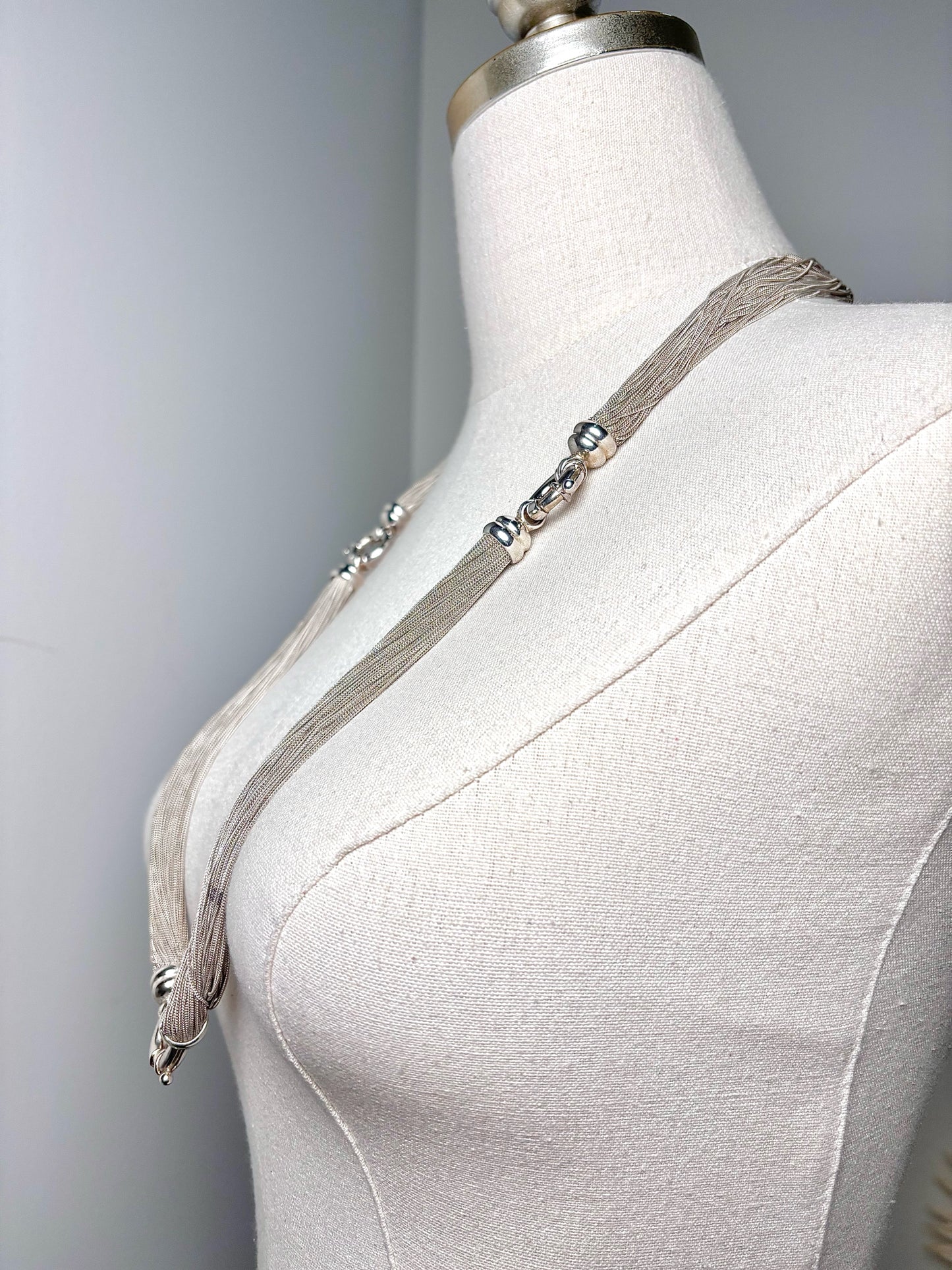Sterling Silver 3-way Convertible Pre-owned Necklace