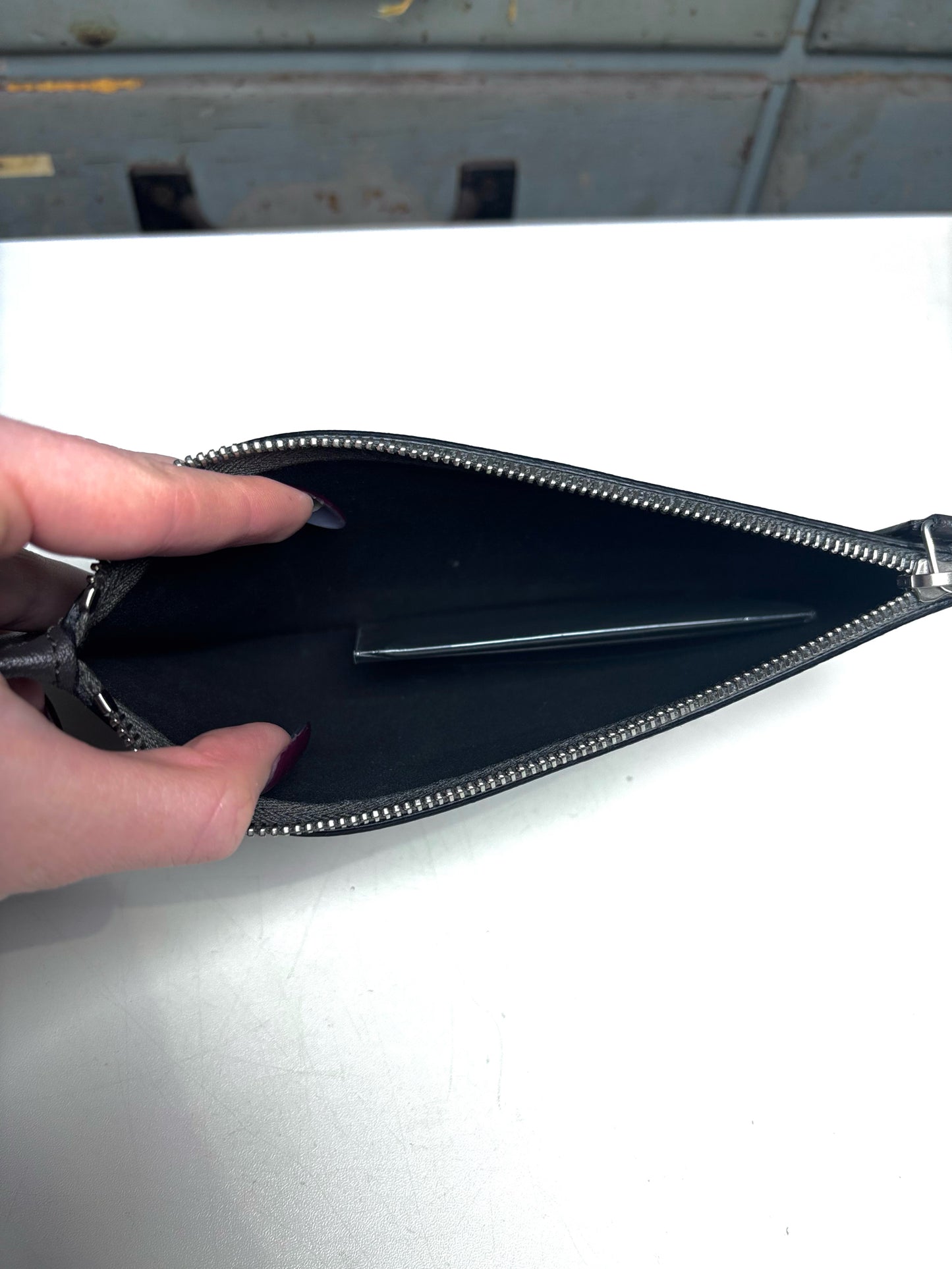 Yves Saint Laurent Dark Grey North-South Shopping Tote w/Tassel