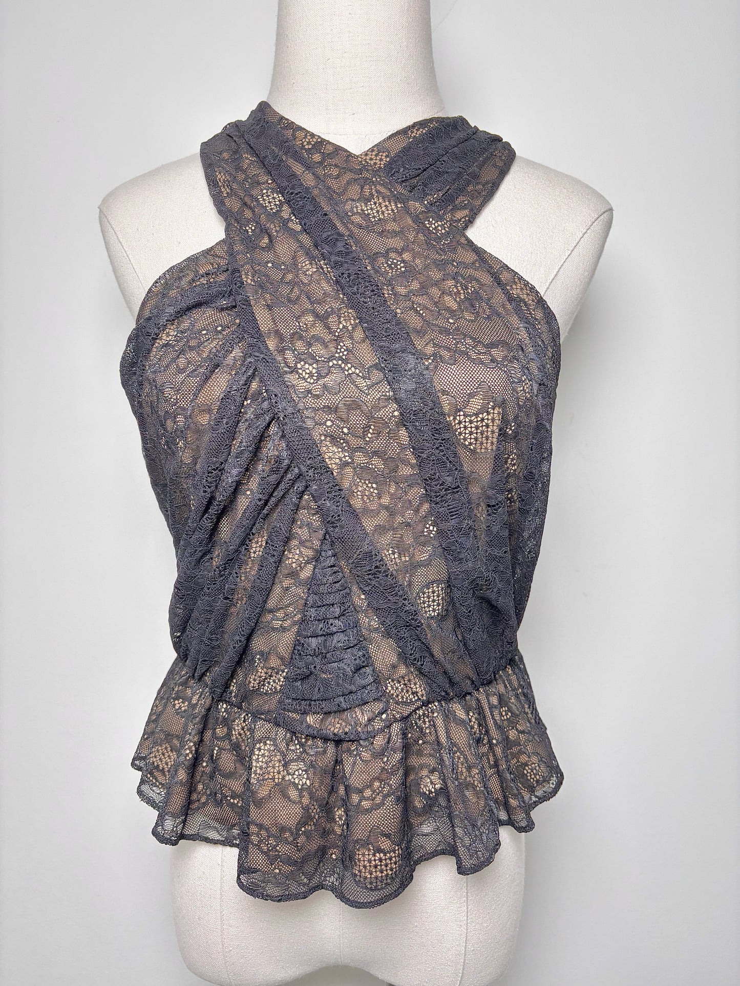 Women Size 2 Veronica Beard Black Lace NWT Kailani Top