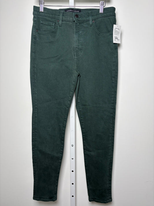 Women Size 30 (10/L) Veronica Beard Evergreen Solid Cotton, Polyester Jeans