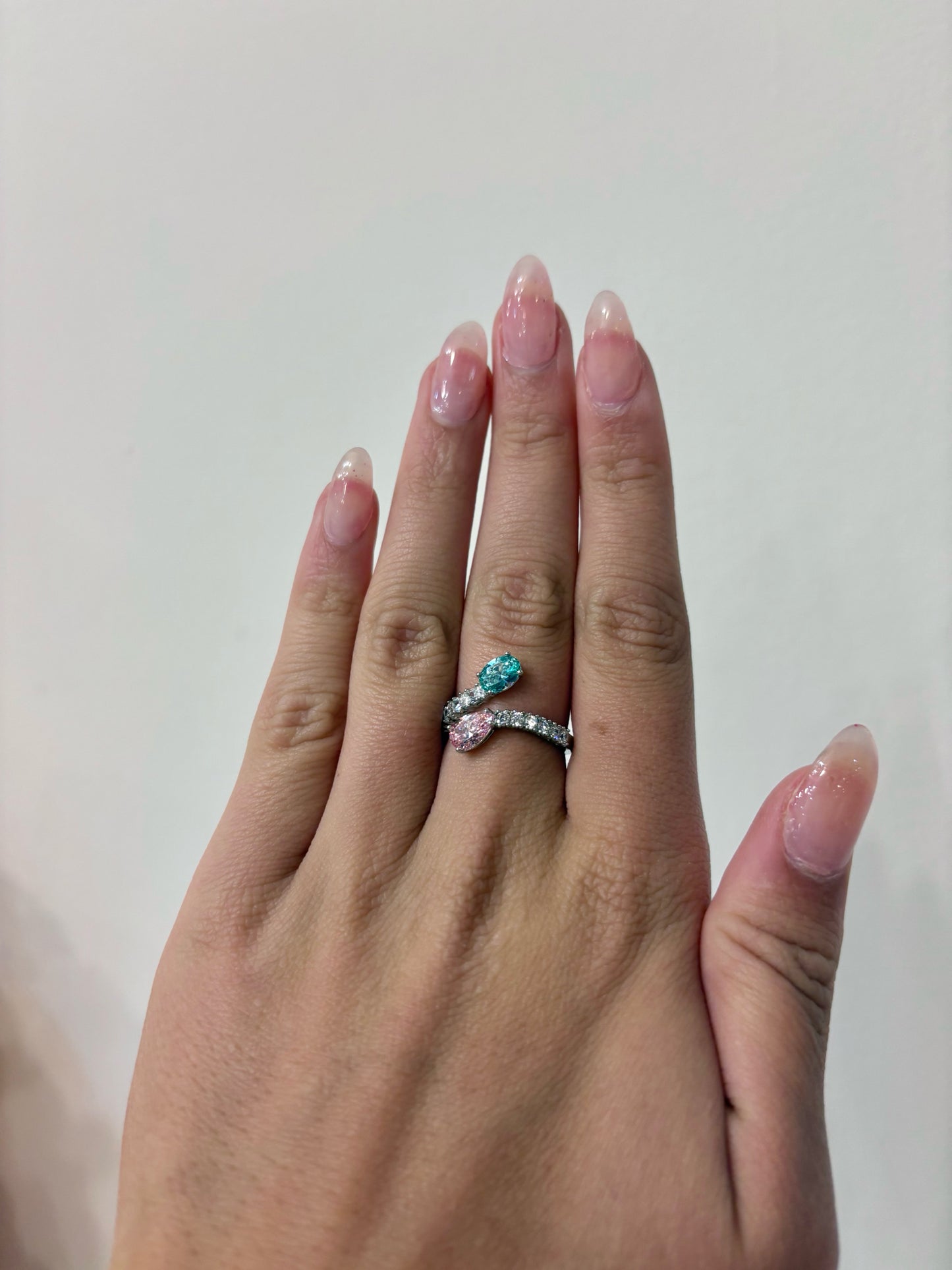 Swarovski Crystal x Ariana Green, Pink, Clear Zirconia Crystals Pre-owned Ring