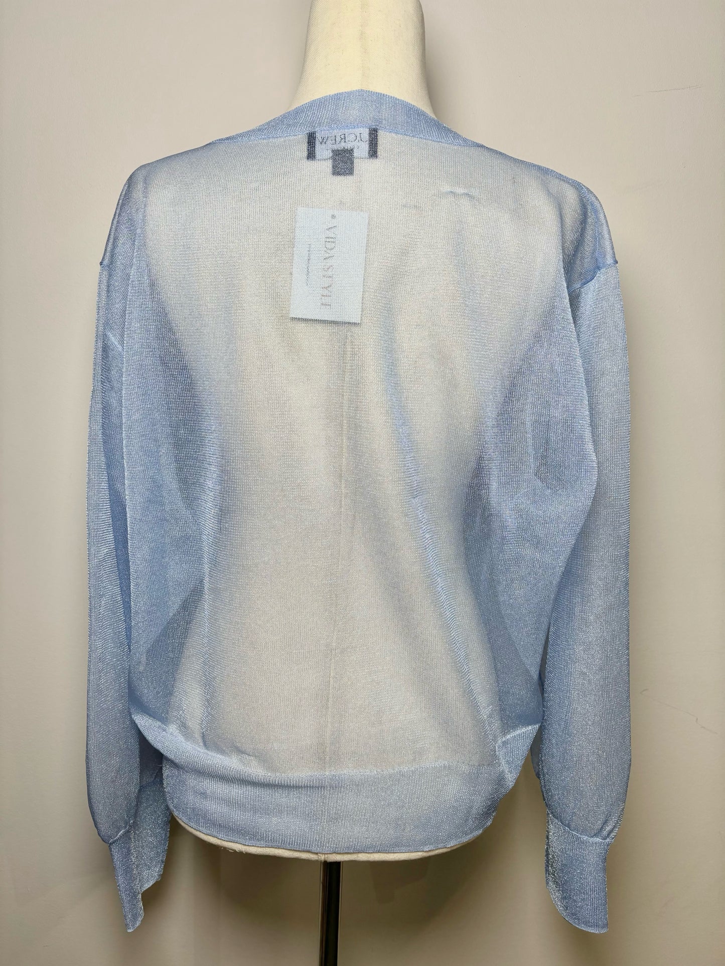 Women Size L J. Crew Blue Solid Top
