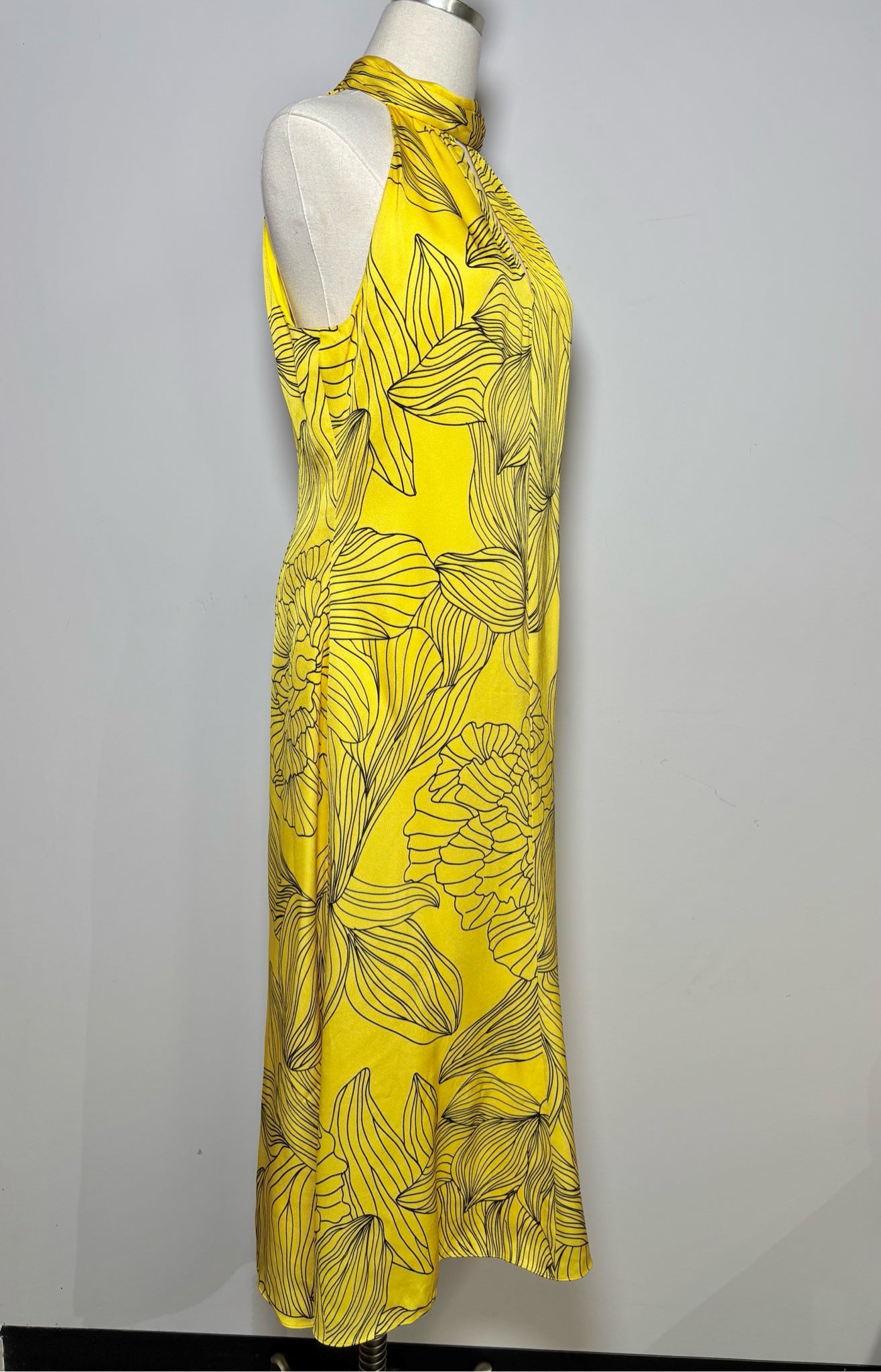 Women Size 8 Milly Yellow Floral Dress