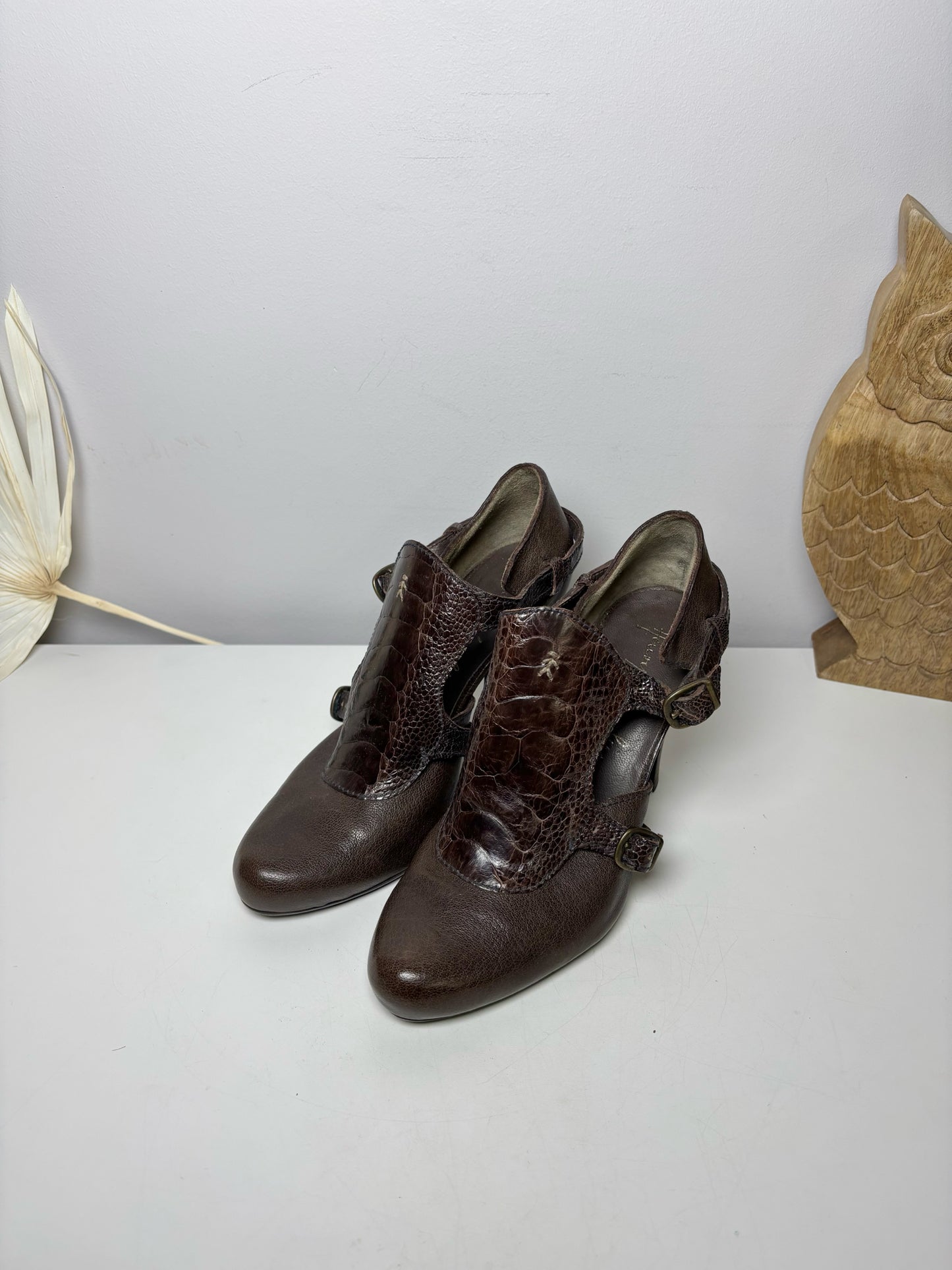 W Shoe Size 36 Brown Henry Beguelin Leather Heels