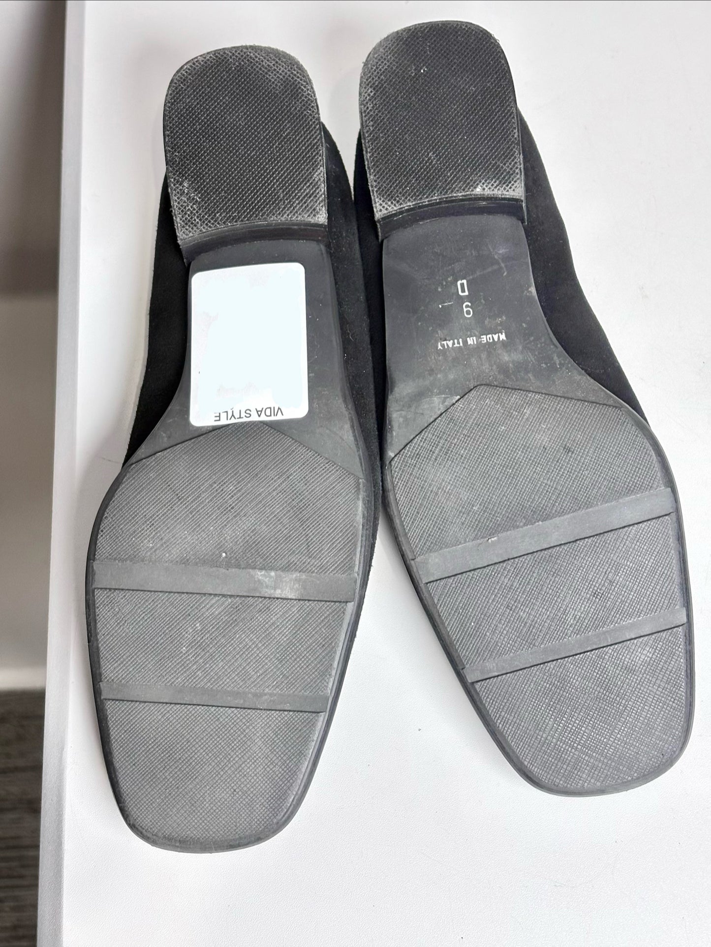 W Shoe Size 9 Firenze Black Leather Suede Women's Pre-owned, NWT Loafers