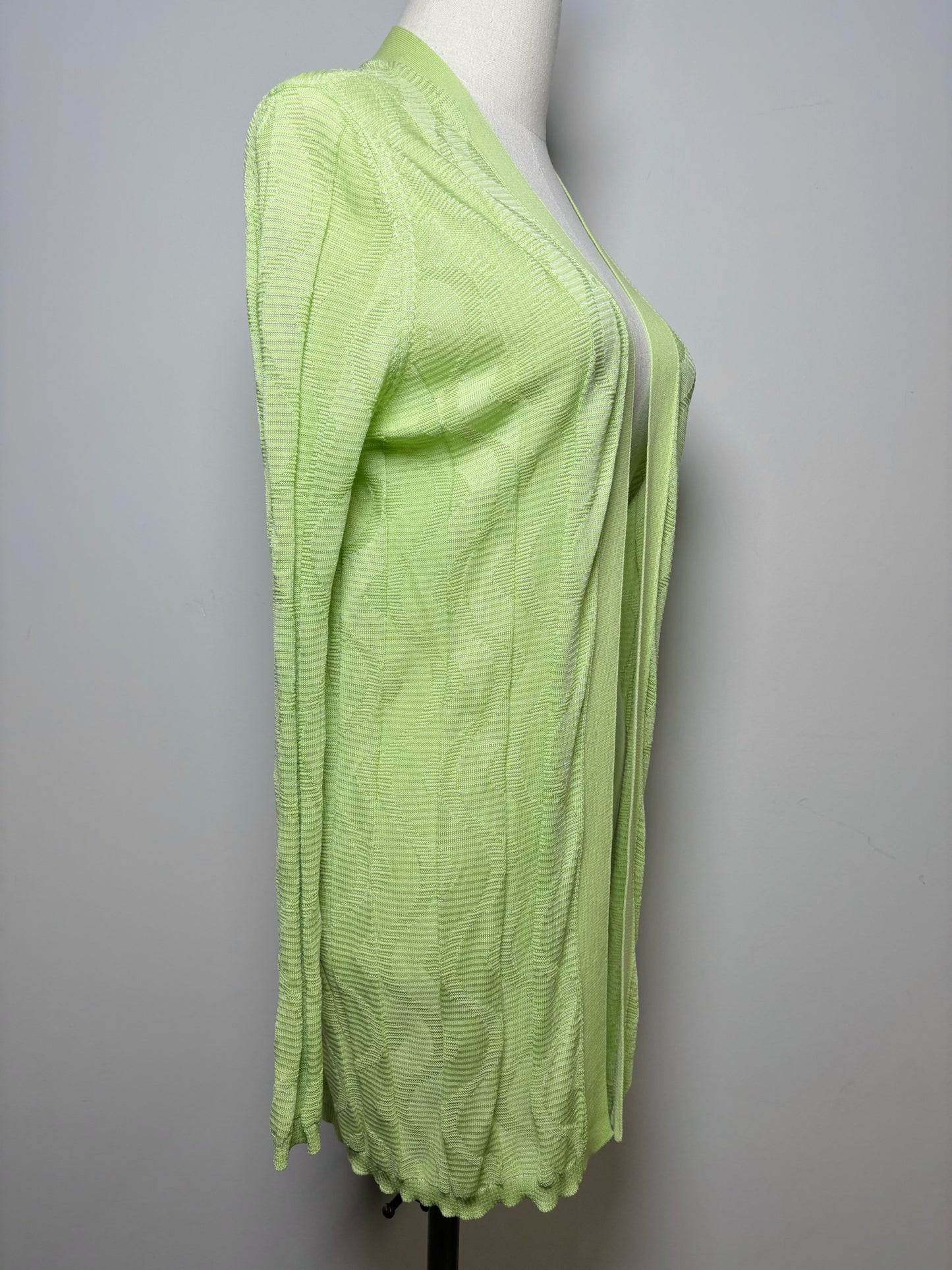 Women Size 42 ( 6 US) M Missoni Green Long Duster Sweater