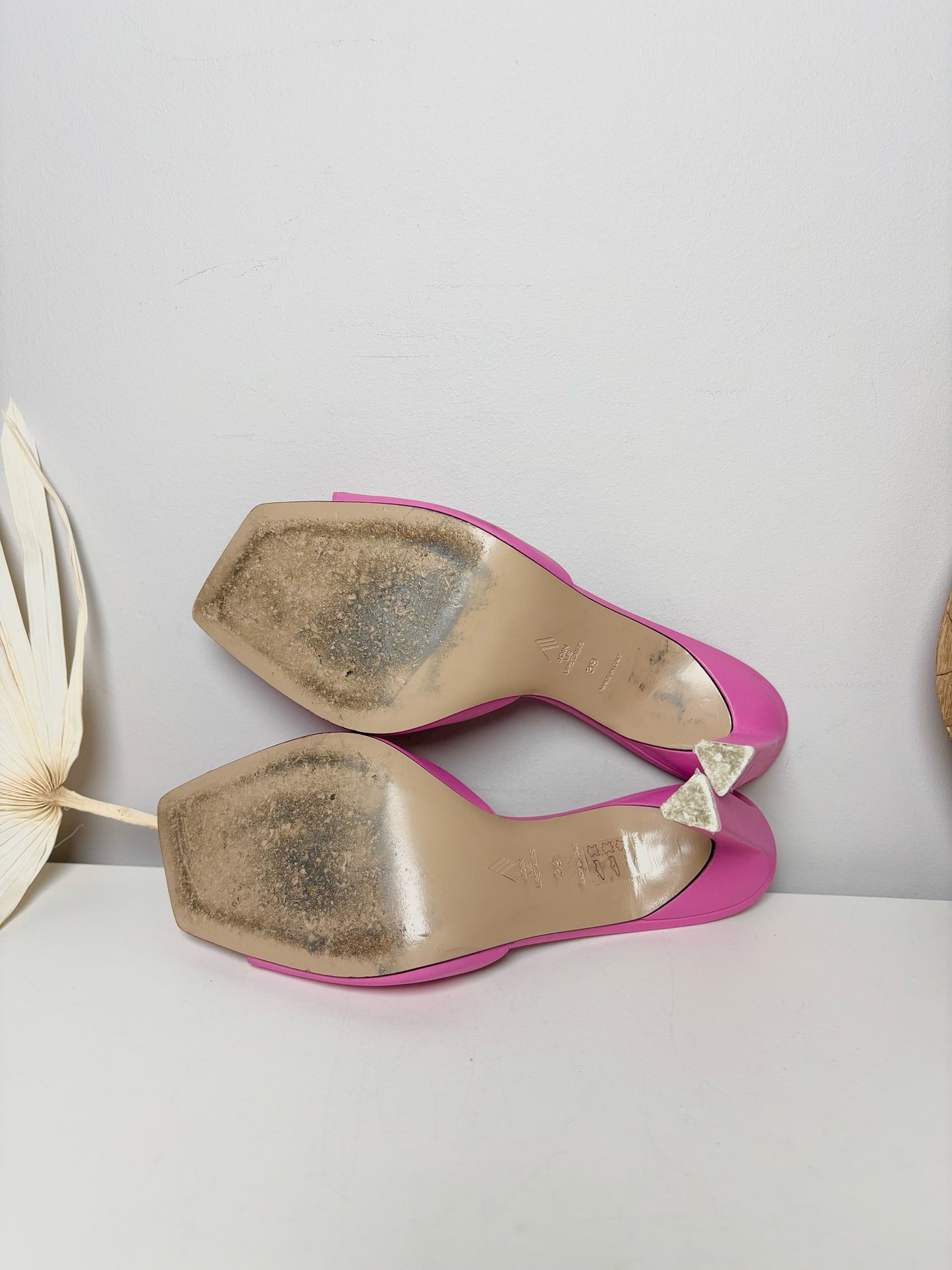 W Shoe Size 39 (8.5 US) The Attico Pink Leather Cowhide Heels