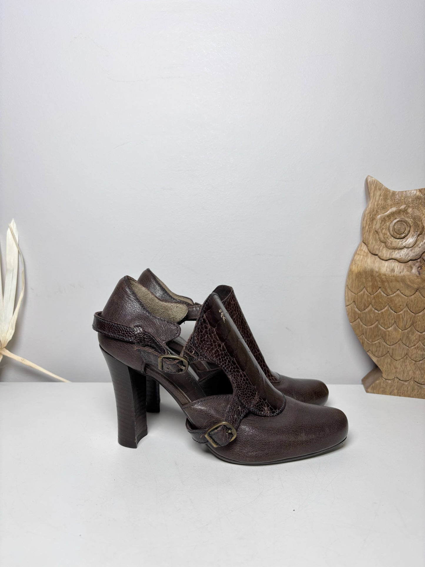 W Shoe Size 36 Brown Henry Beguelin Leather Heels