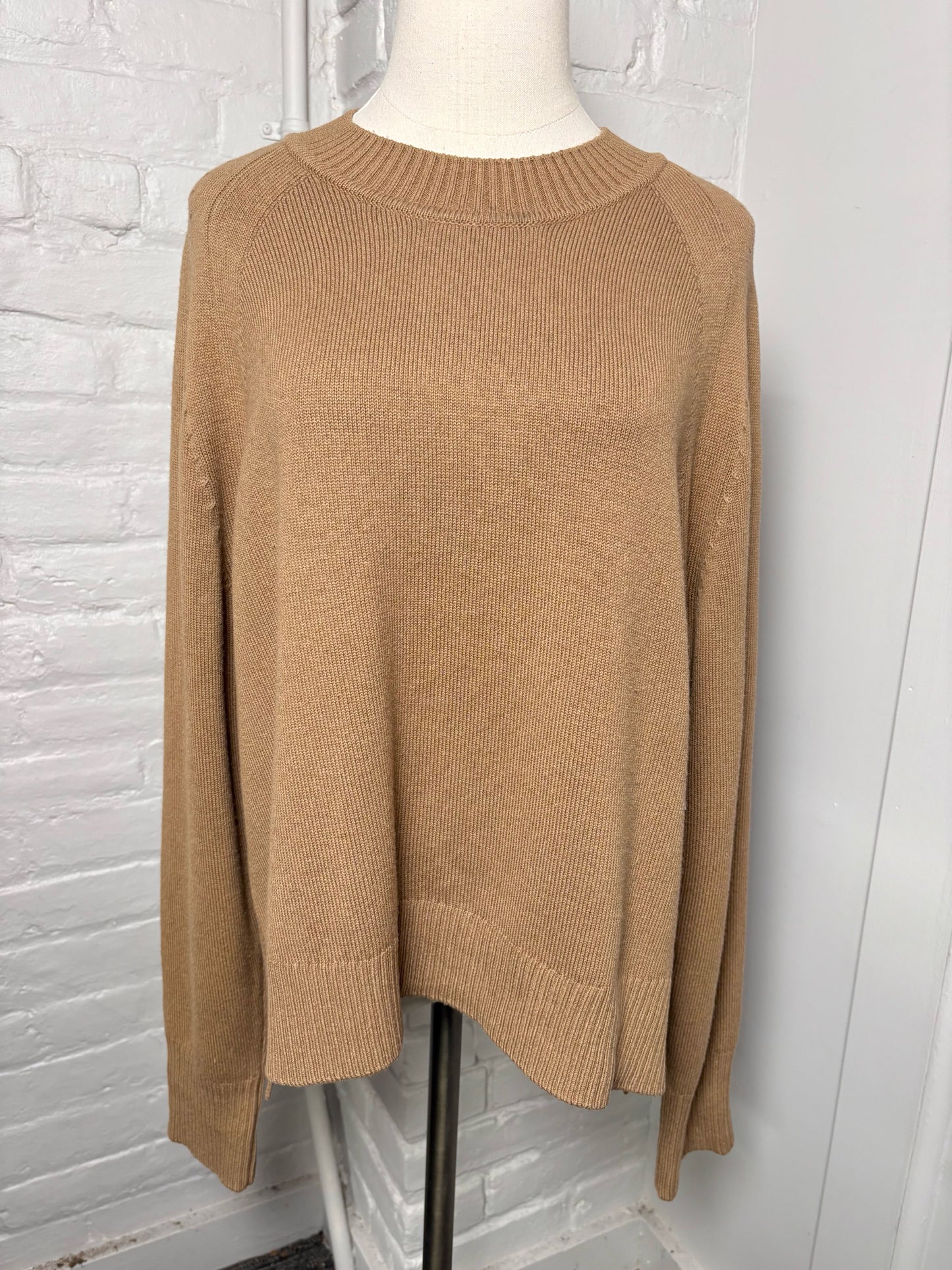 Women Size L Joseph Brown Solid Silk, cotton, cashmere Sweater