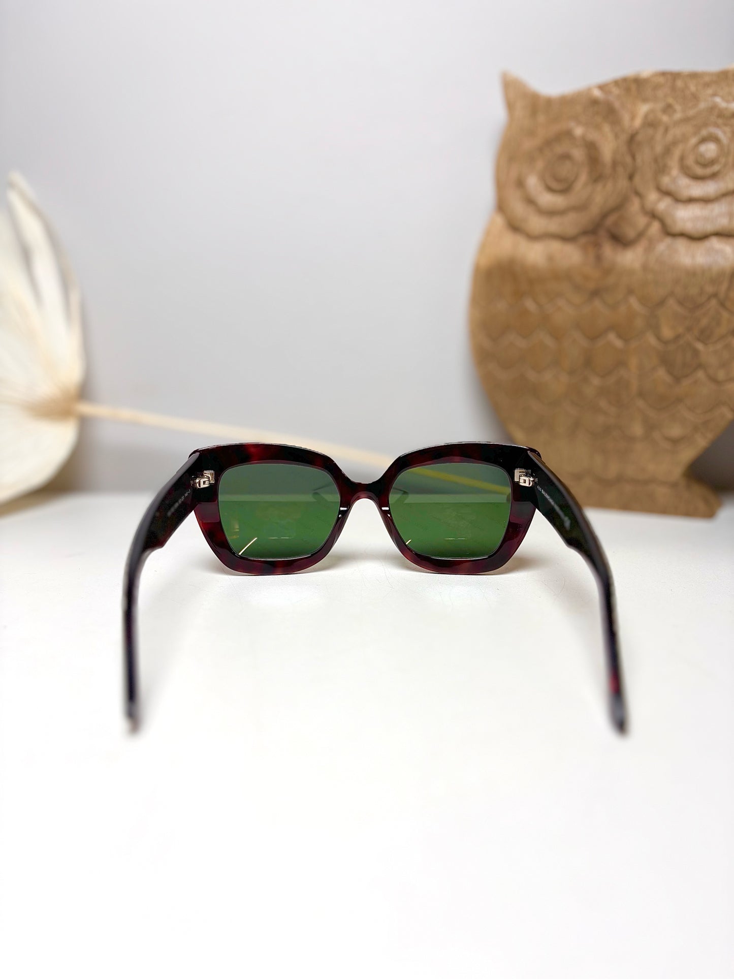 Balenciaga Brown Tortoiseshell Sunglasses w/Logo Watermark Lenses