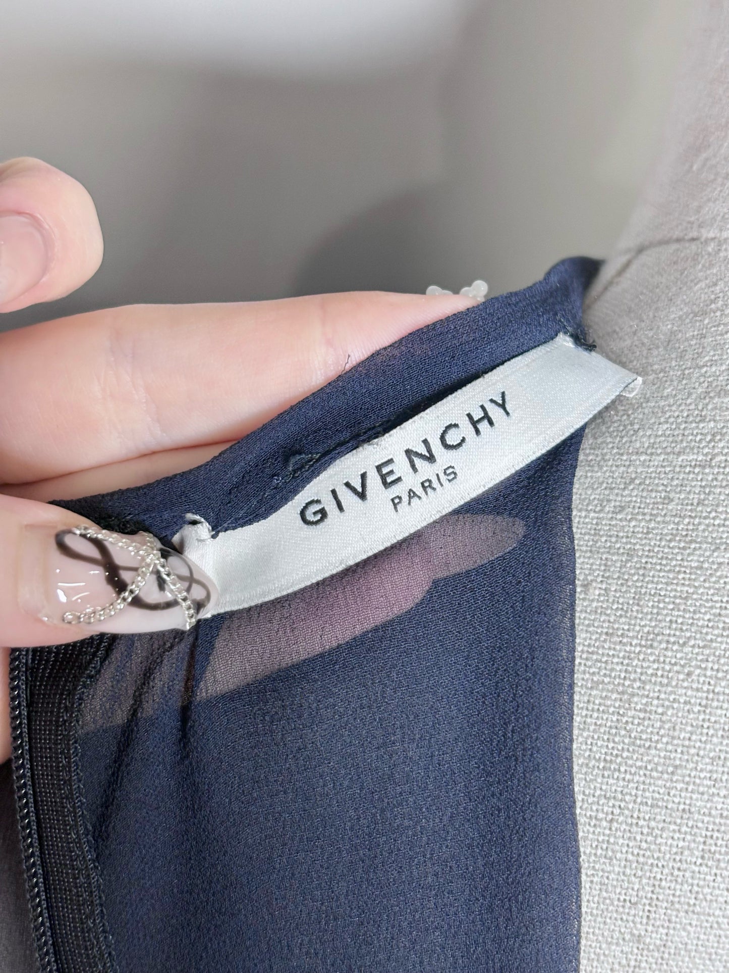 Women Size 40 (0 - 4 US) Givenchy Navy Blue Solid Women's Pure Viscose Dress