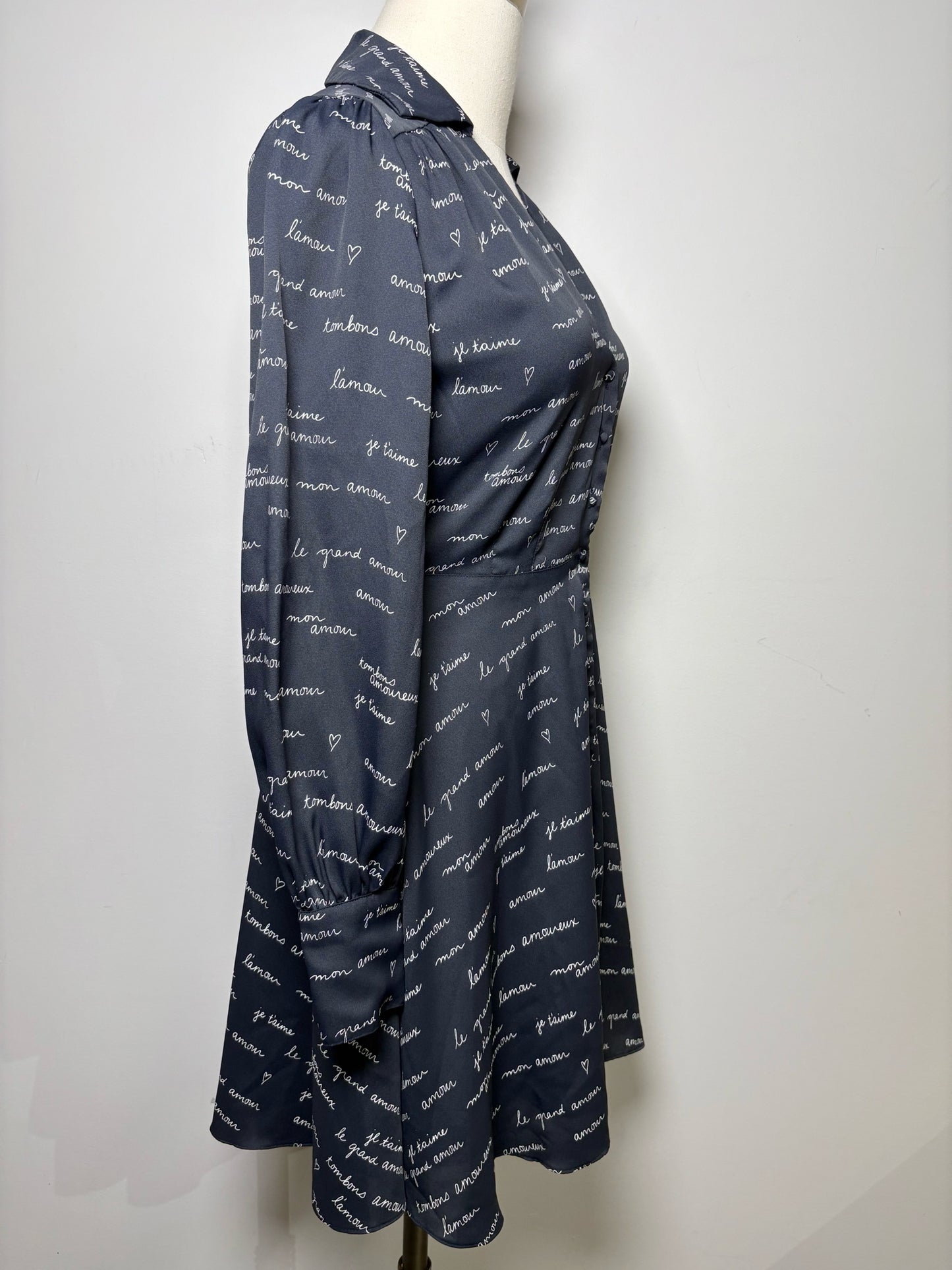 Women Size 0 Joie Black & White Words Dress
