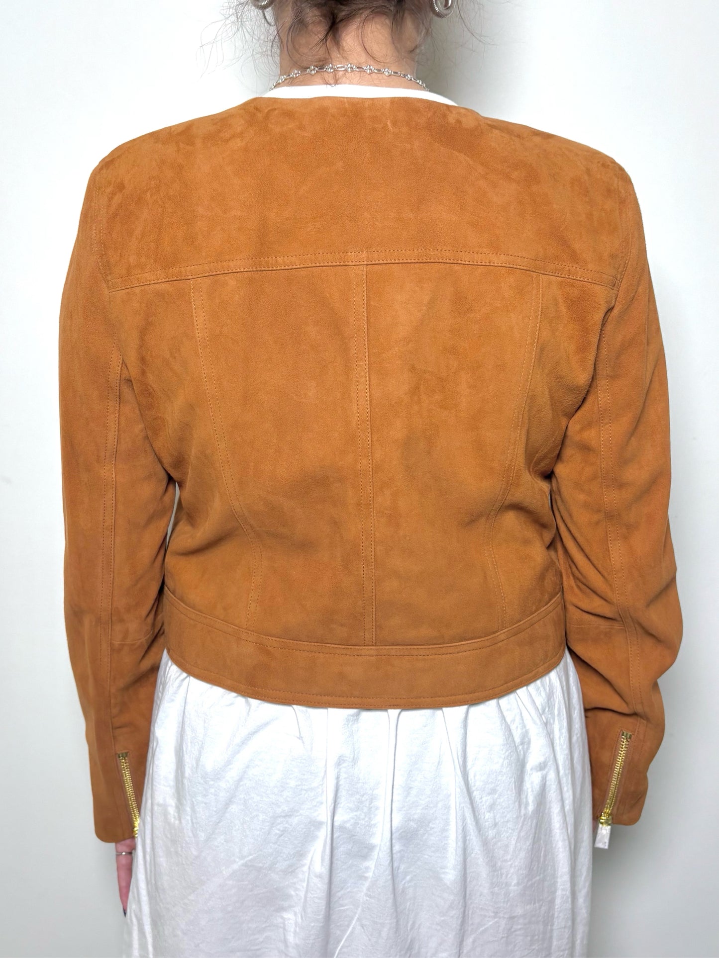 Women Size M J. Crew Camel Solid Goatskin NWT Jacket