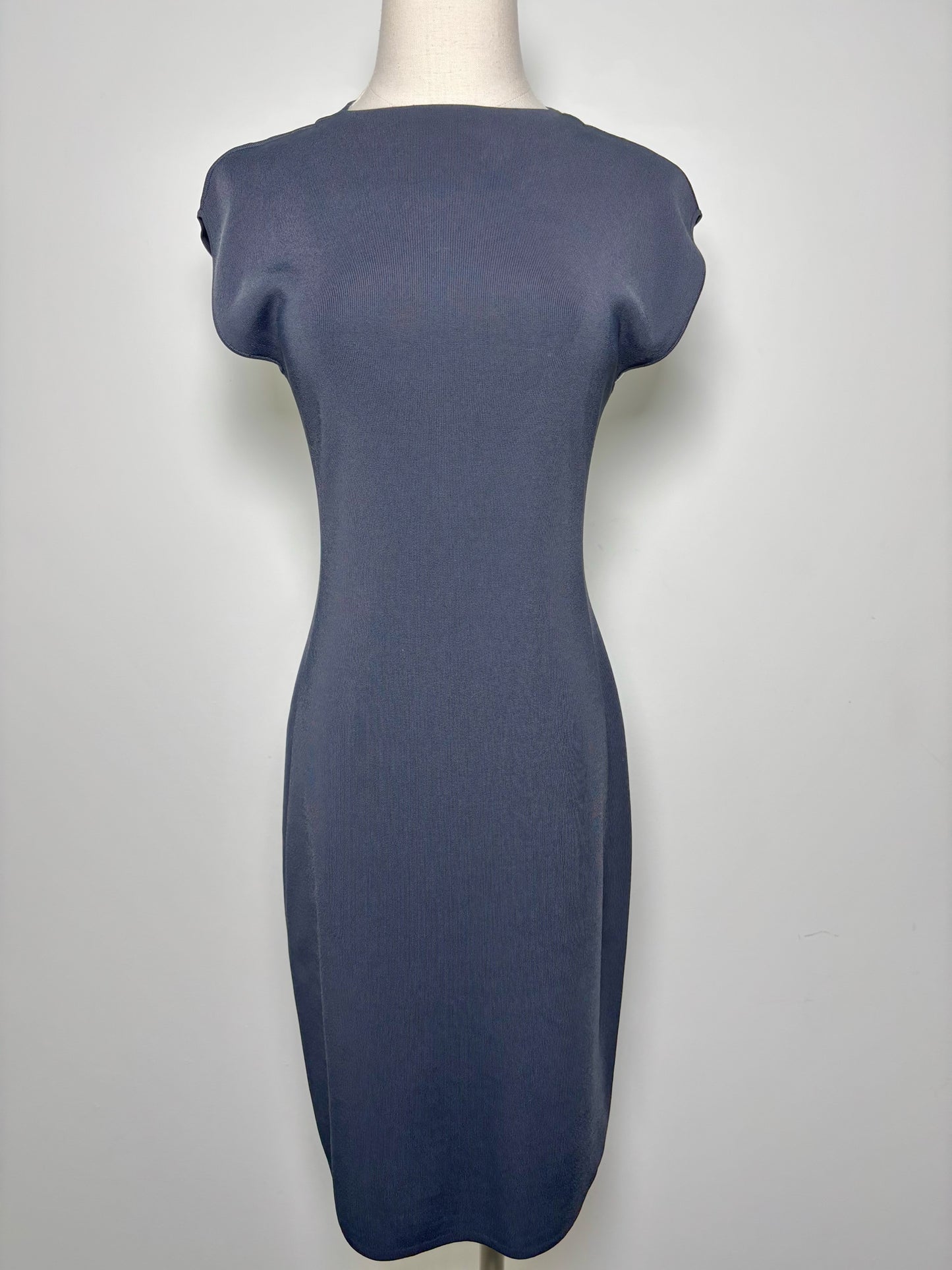 Women Size S Polo by Ralph Lauren Navy Stretch Knit Sheath Dress