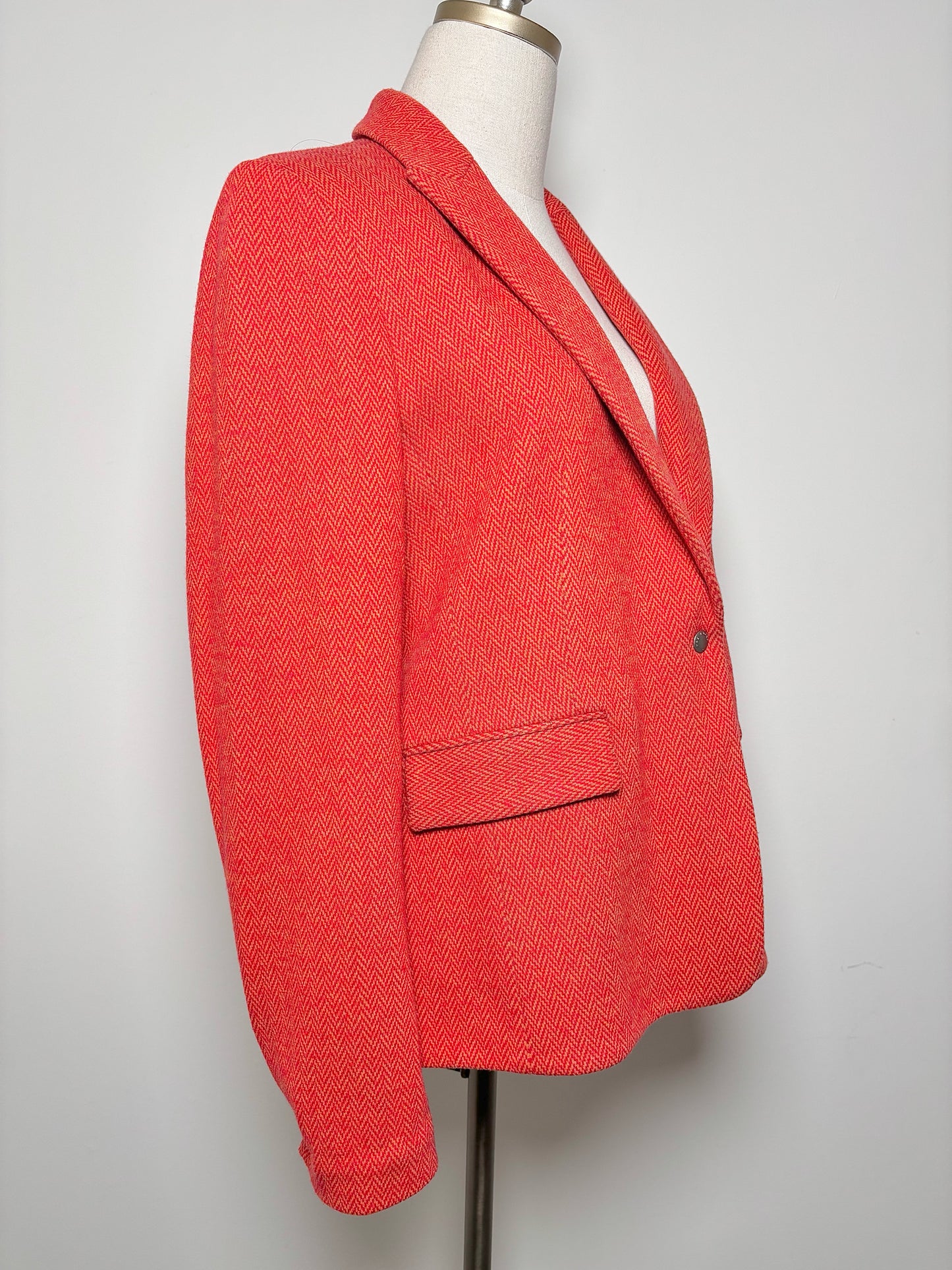 Women Size 10 Rag & Bone Orange Herringbone Blazer