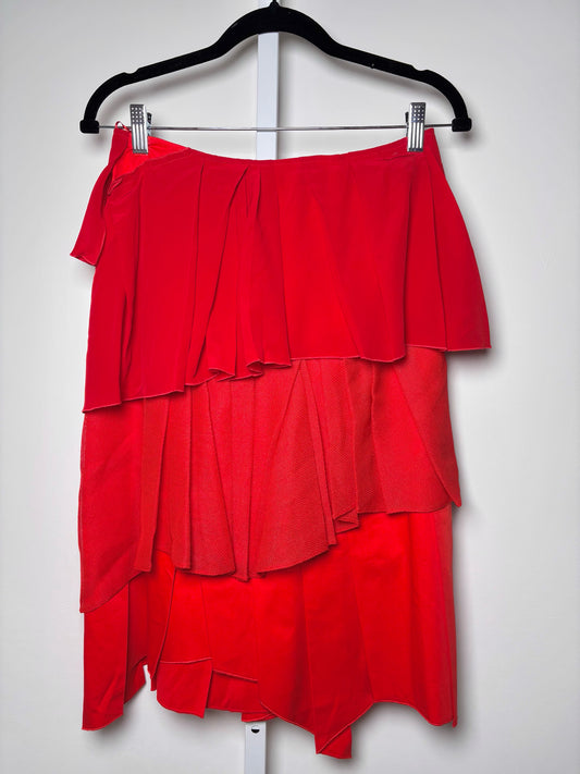 Women Size 8 Cedric Charlier Orange Solid NWT Skirt