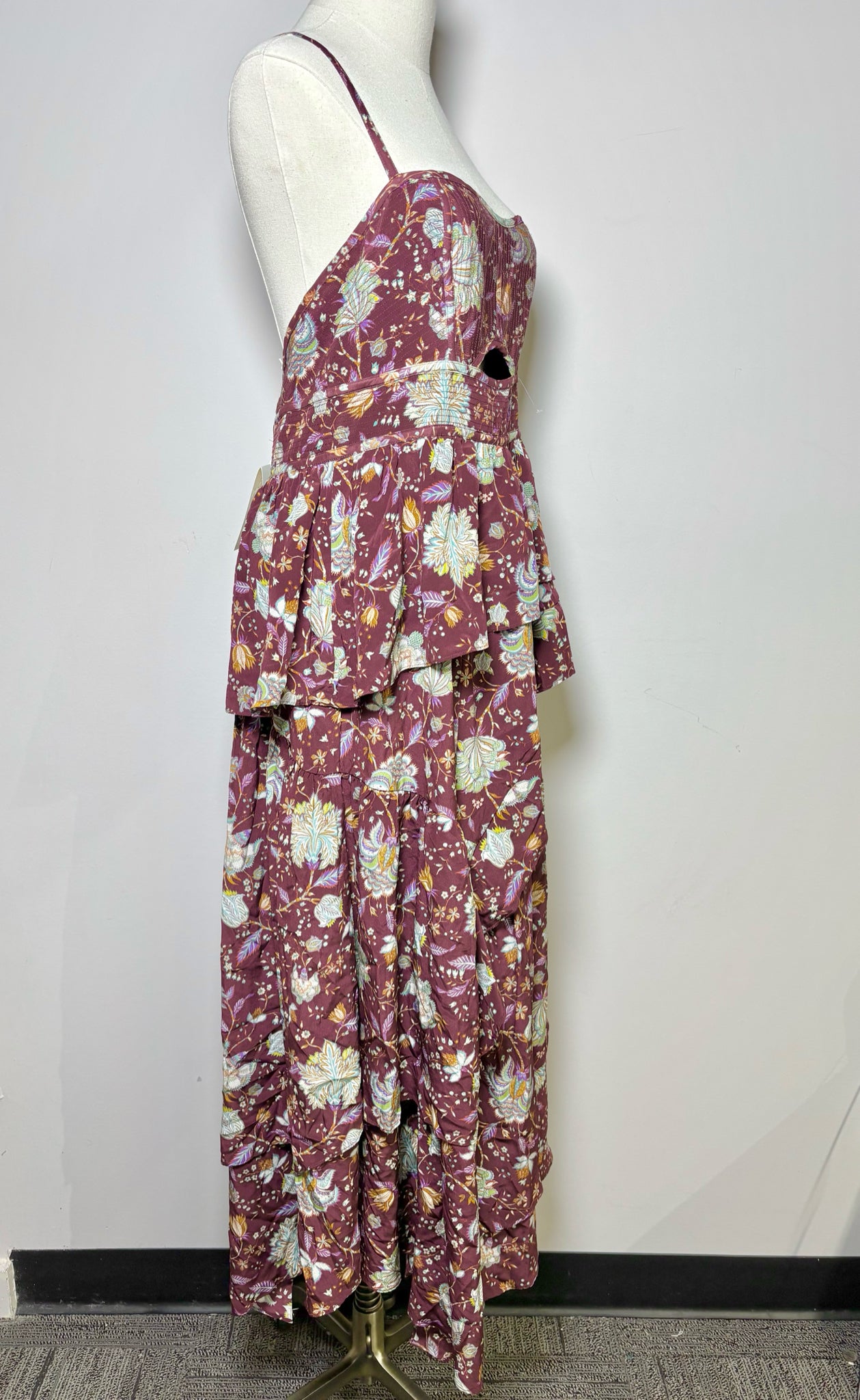Women Size 10 Ulla Johnson Brown Floral Silk Dress