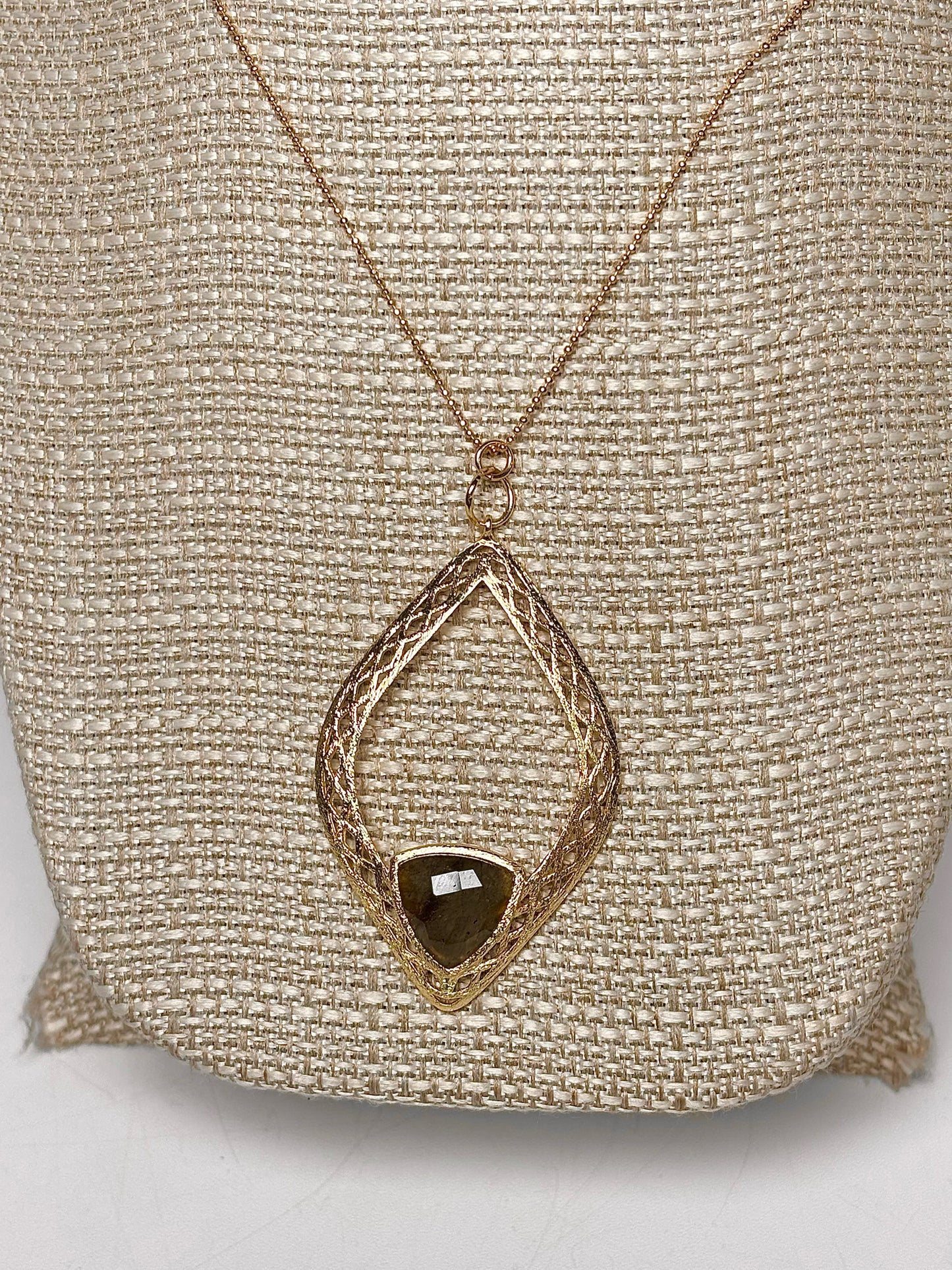 Gold Plated Marcia Moran Rhodanite Necklace