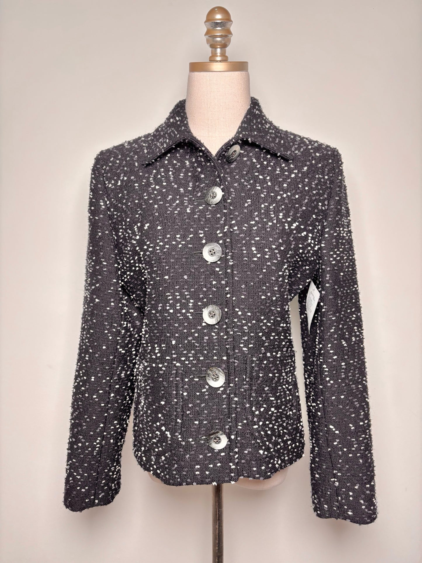 Women Size S Yves Saint Laurent Black Boucle Vintage 1980 Blazer
