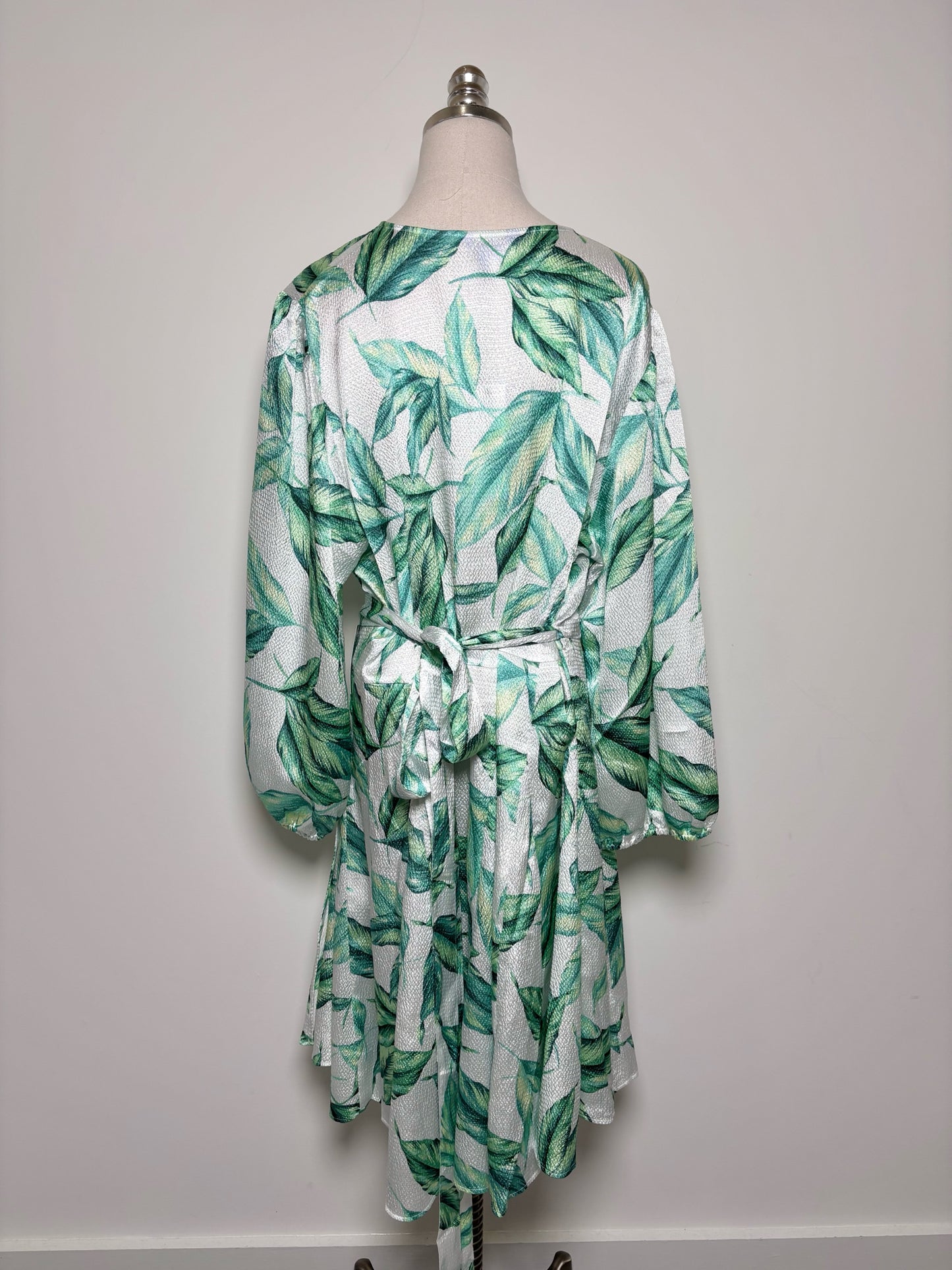 Women Size 20 Draper James Green, White Leaves Polyester NWT Dress