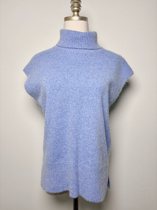 Women Size L Tanya Taylor Cornflower Blue Solid Alpaca Sweater