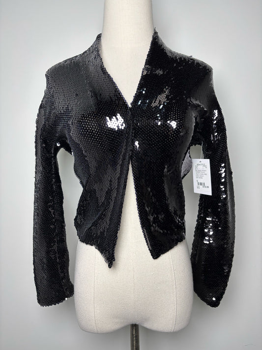 Women Size S No. 21 Black Sequins Polyester Jacket