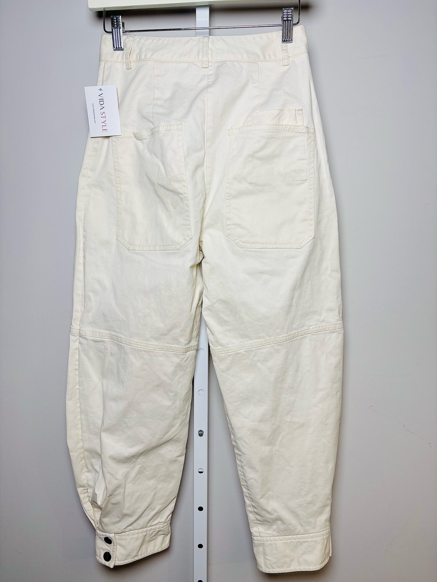 Women Size 0 Tibi Cream Solid Pants