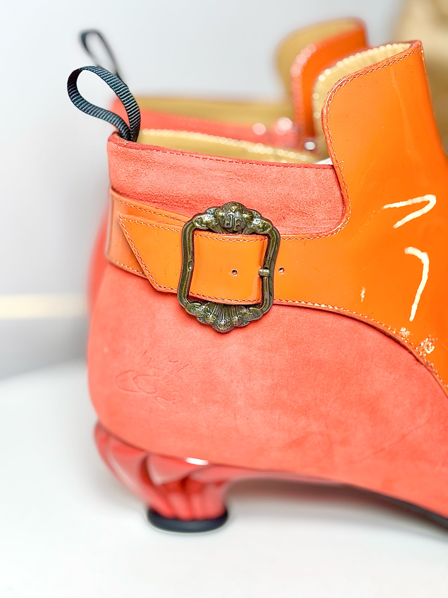 W Shoe Size 9 John Fluevog Orange PVC Lucidota NWT Boots
