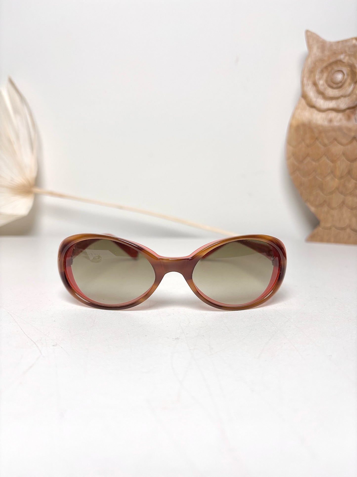 Acetate Oliver Peoples Pre-owned Pink and Brown Sunglasses