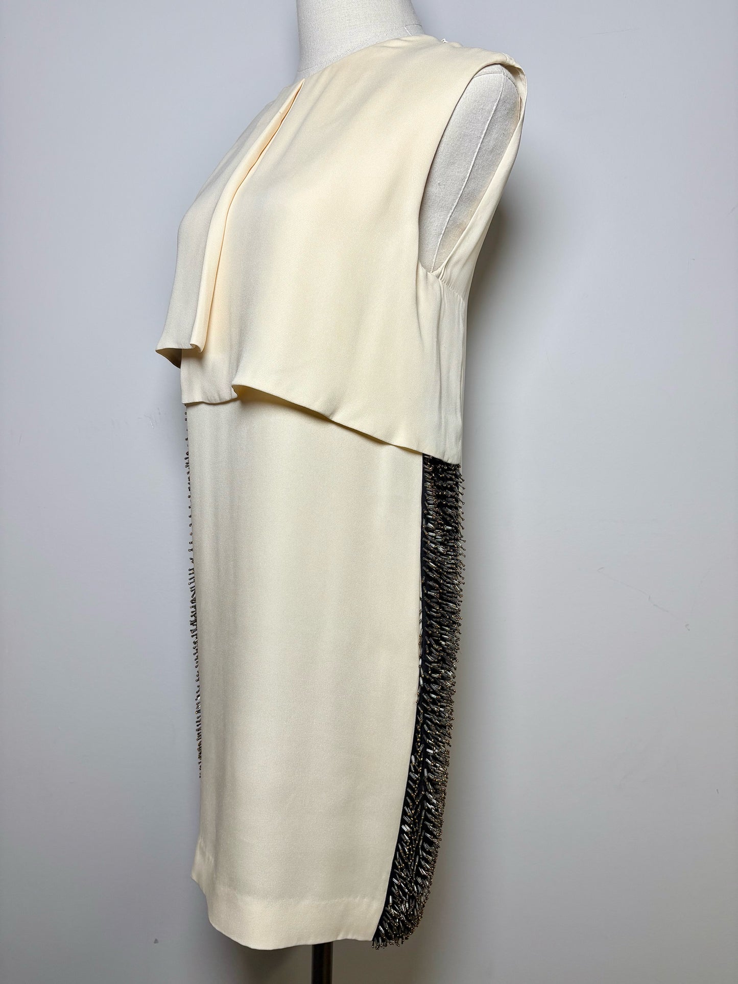 Women Size 2 3.1 Phillip Lim Ivory Beaded Panels NWT Dress