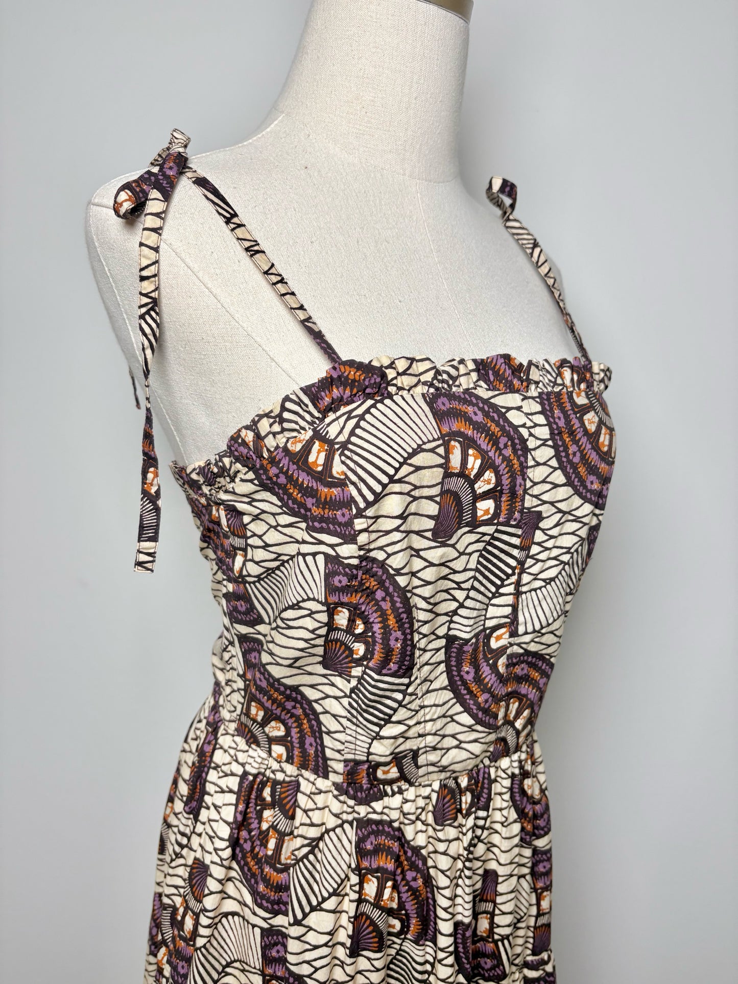 Women Size 4 Ulla Johnson Multicolor Abstract Art Poplin NWT Dress