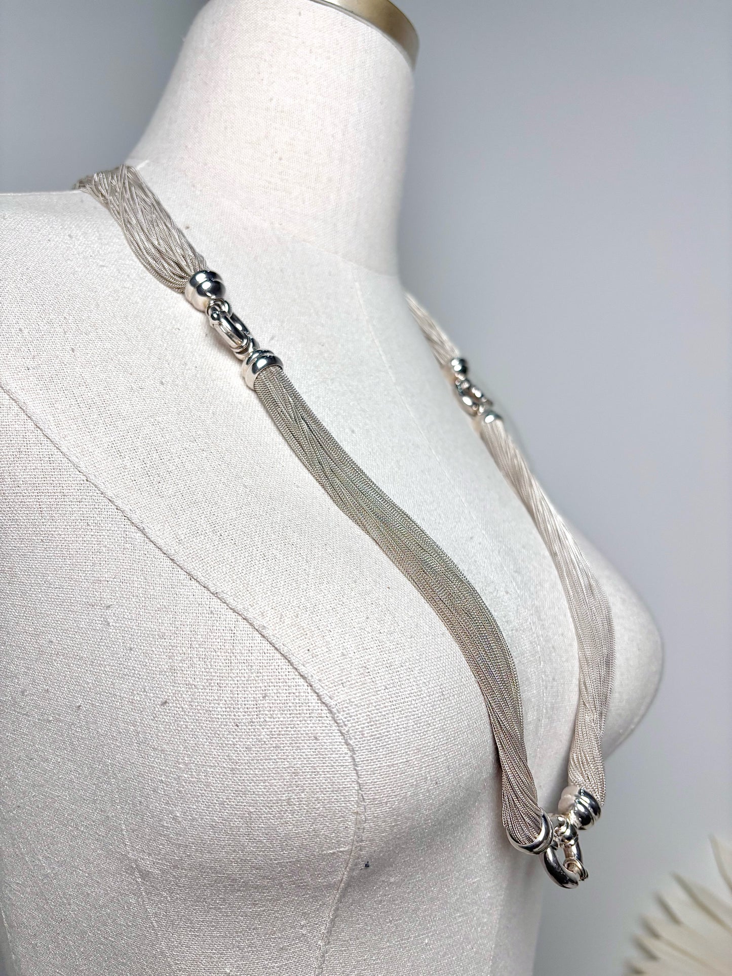 Sterling Silver 3-way Convertible Pre-owned Necklace