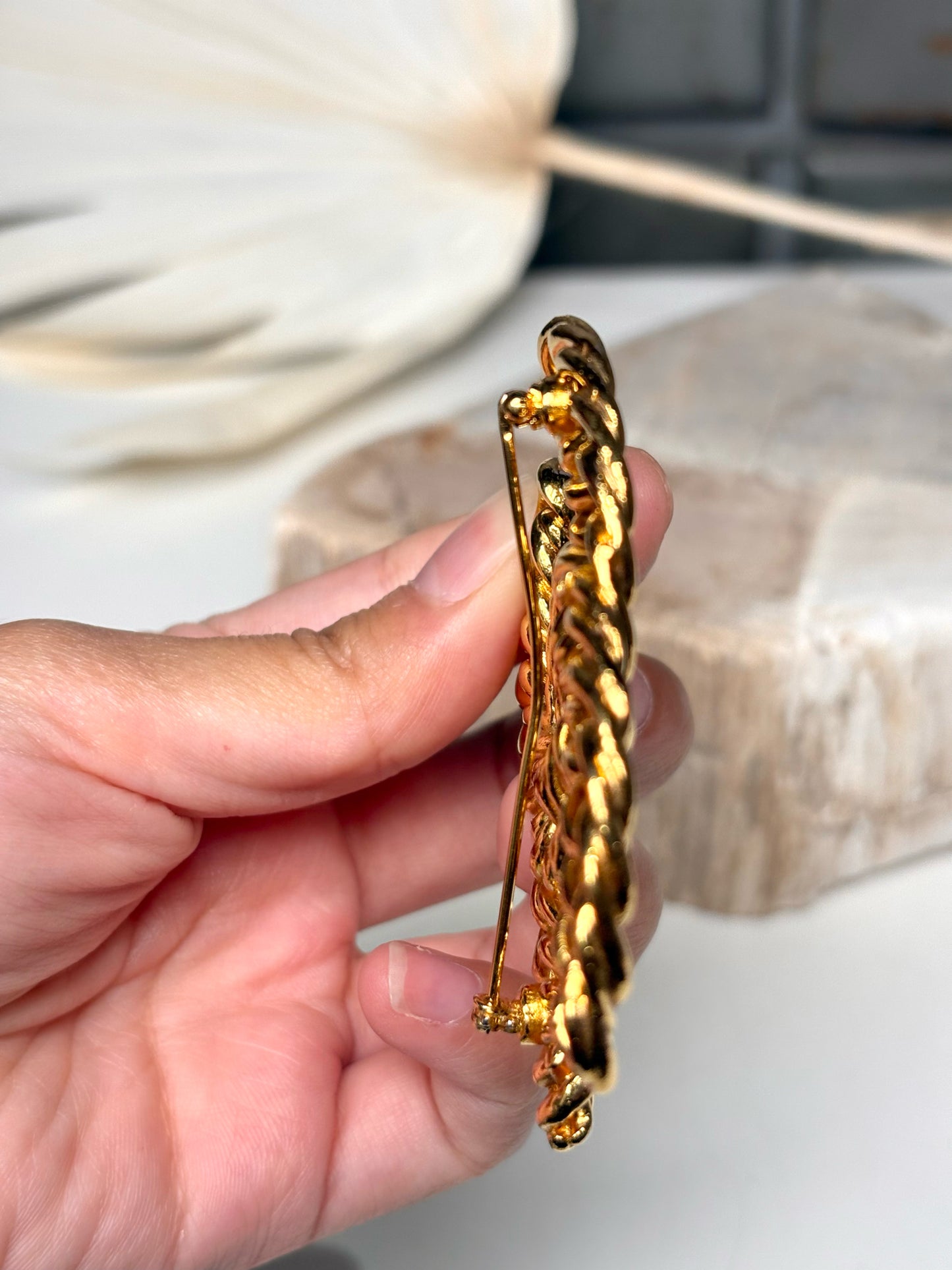 CHANEL Gold Plated Vintage Pin