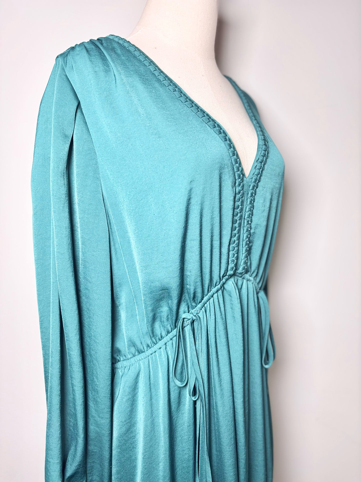 Women Size XXL Kobi Halperin Emerald Long Sleeves Maxi Dress