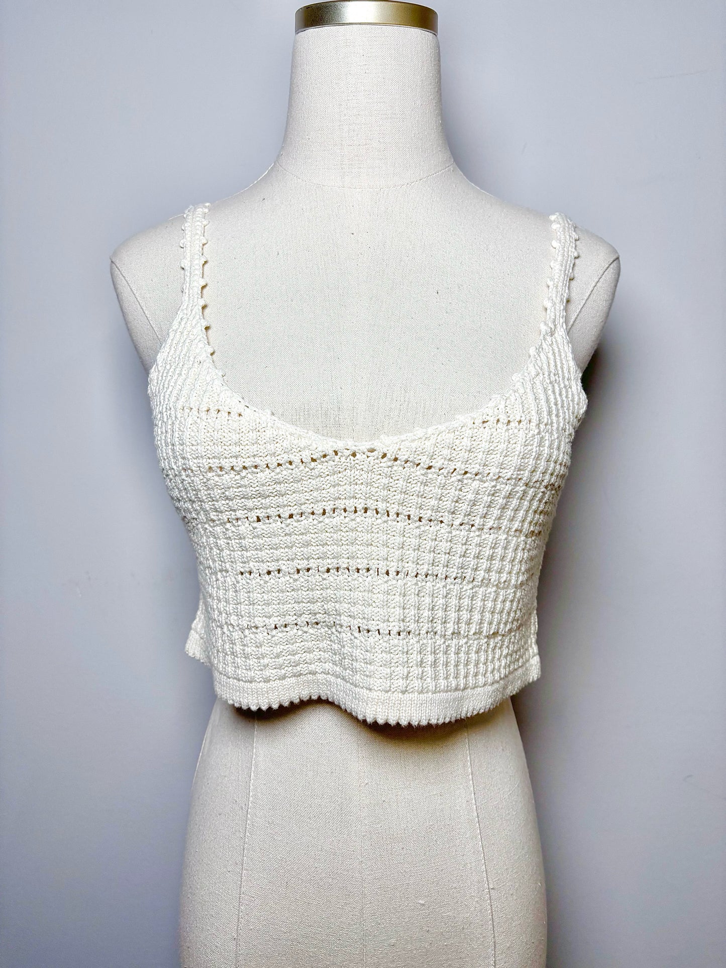 Women Size XS Reformation Cream Knitted Tank Top