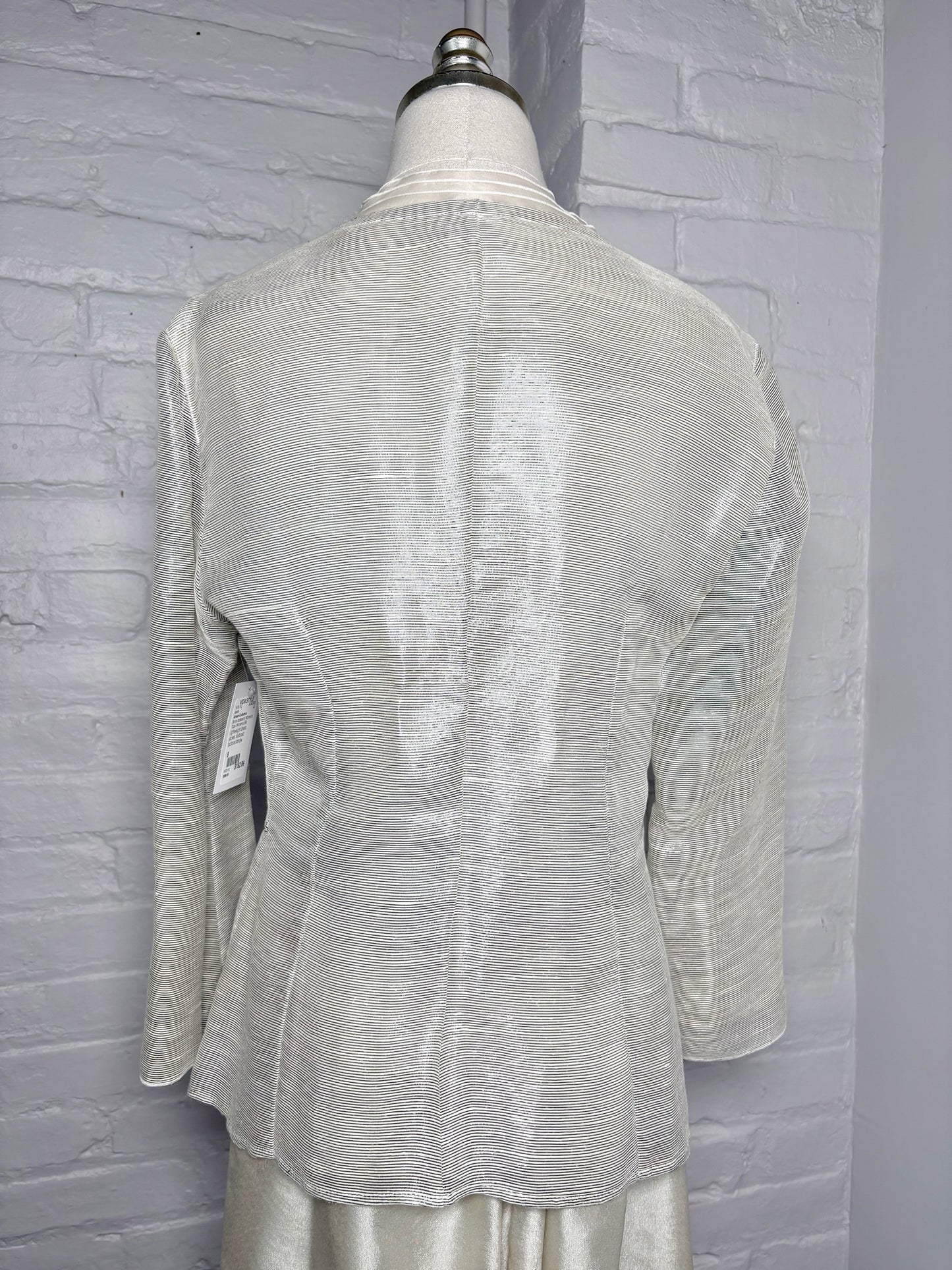 Women Size 8 Armani Collection Bone Iridescent Dress Jacket