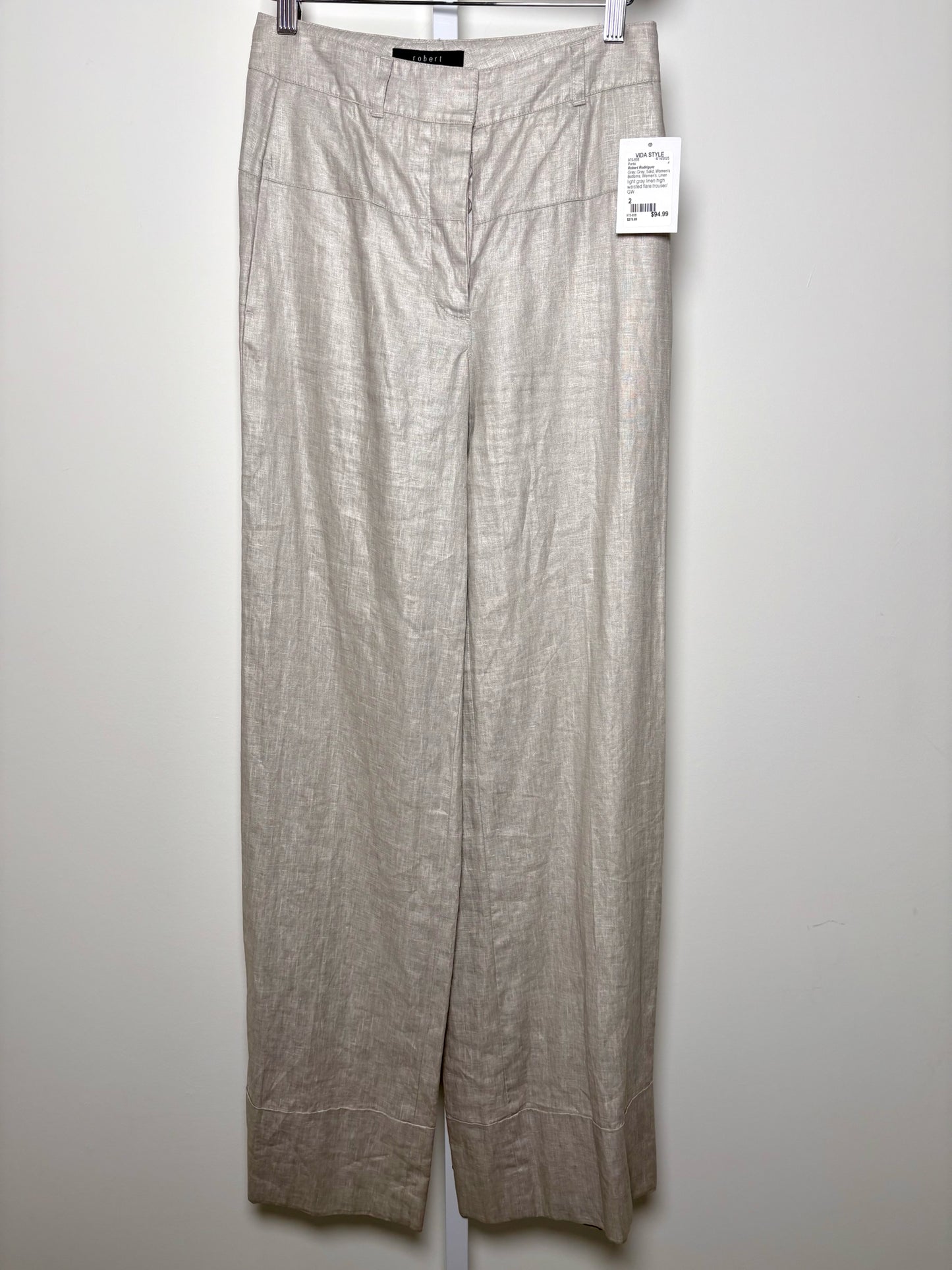 Women Size 2 Robert Rodriguez Gray Solid Pants