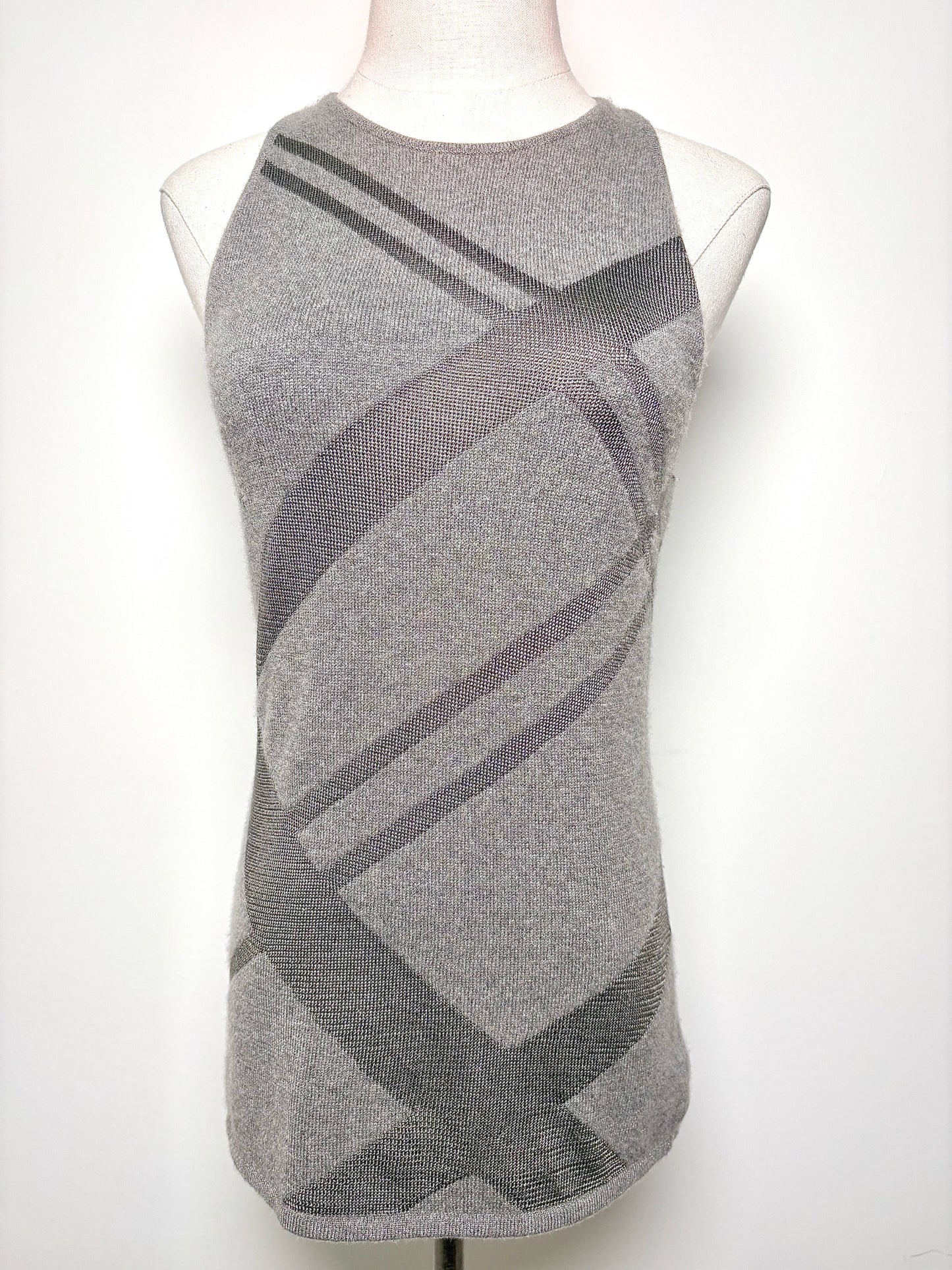 Women Size M Ralph Lauren Charcoal Geometric Cashmere NWT Sweater