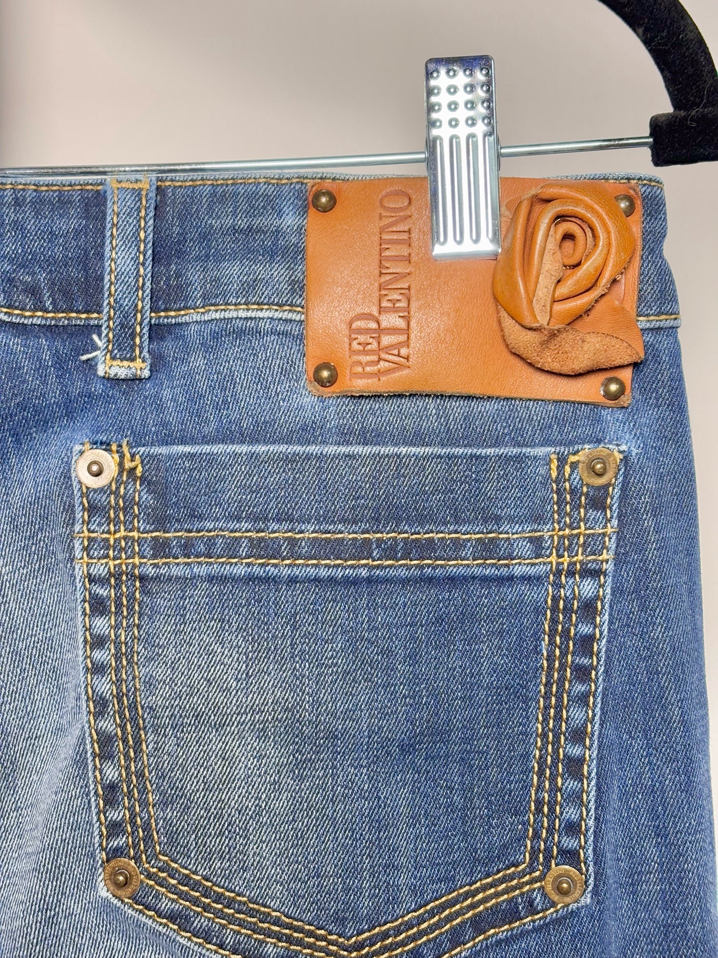 Women Size 6 Red Valentino Blue Denim Jeans