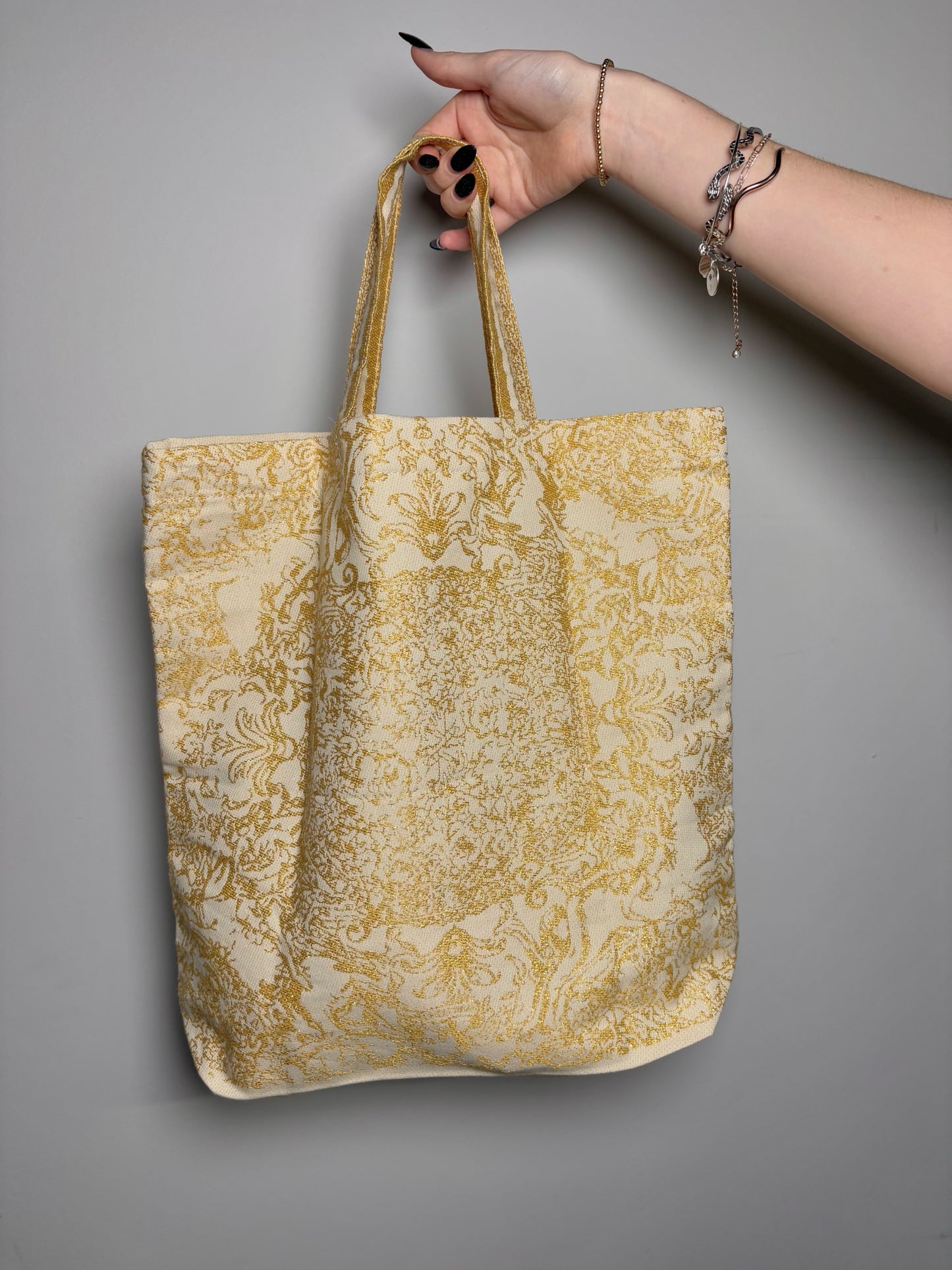 Canvas Christian Dior "Garden of Dreams" Cream Tote Bag