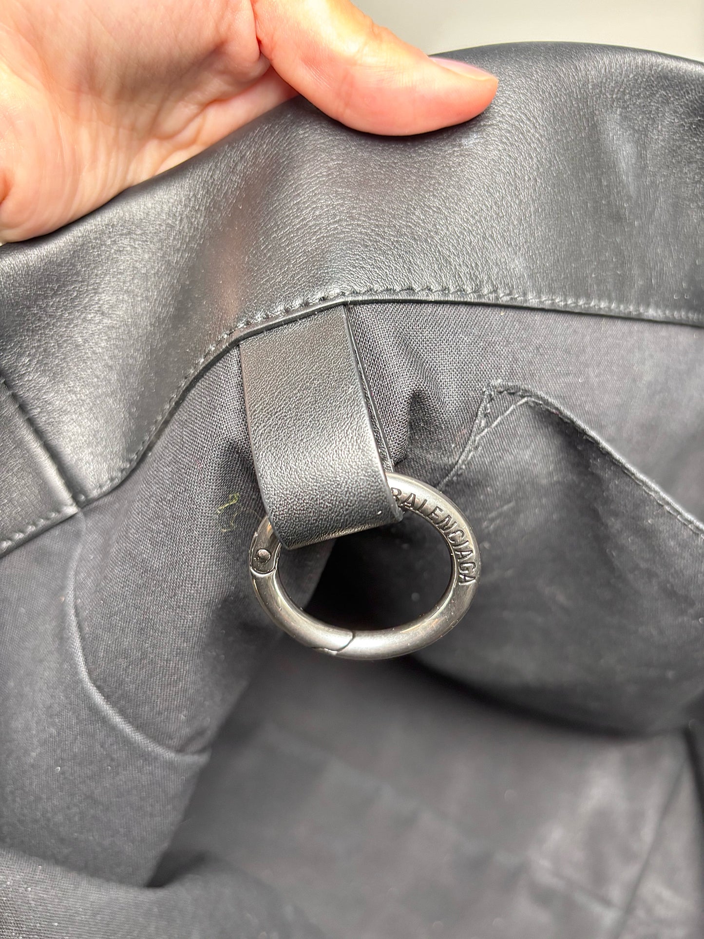 Canvas Balenciaga Used Black & White Tote Bag